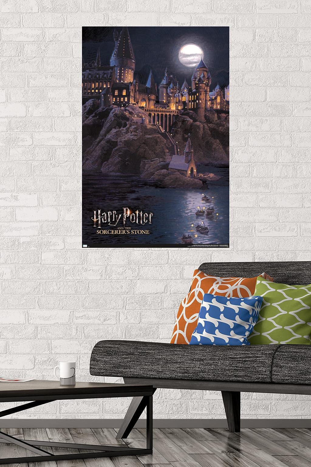 Harry Potter And The Sorcerer'S Stone - Hogwarts At Night Wall Poster, 34L'' X 22.4W'', Premium Unframed Version