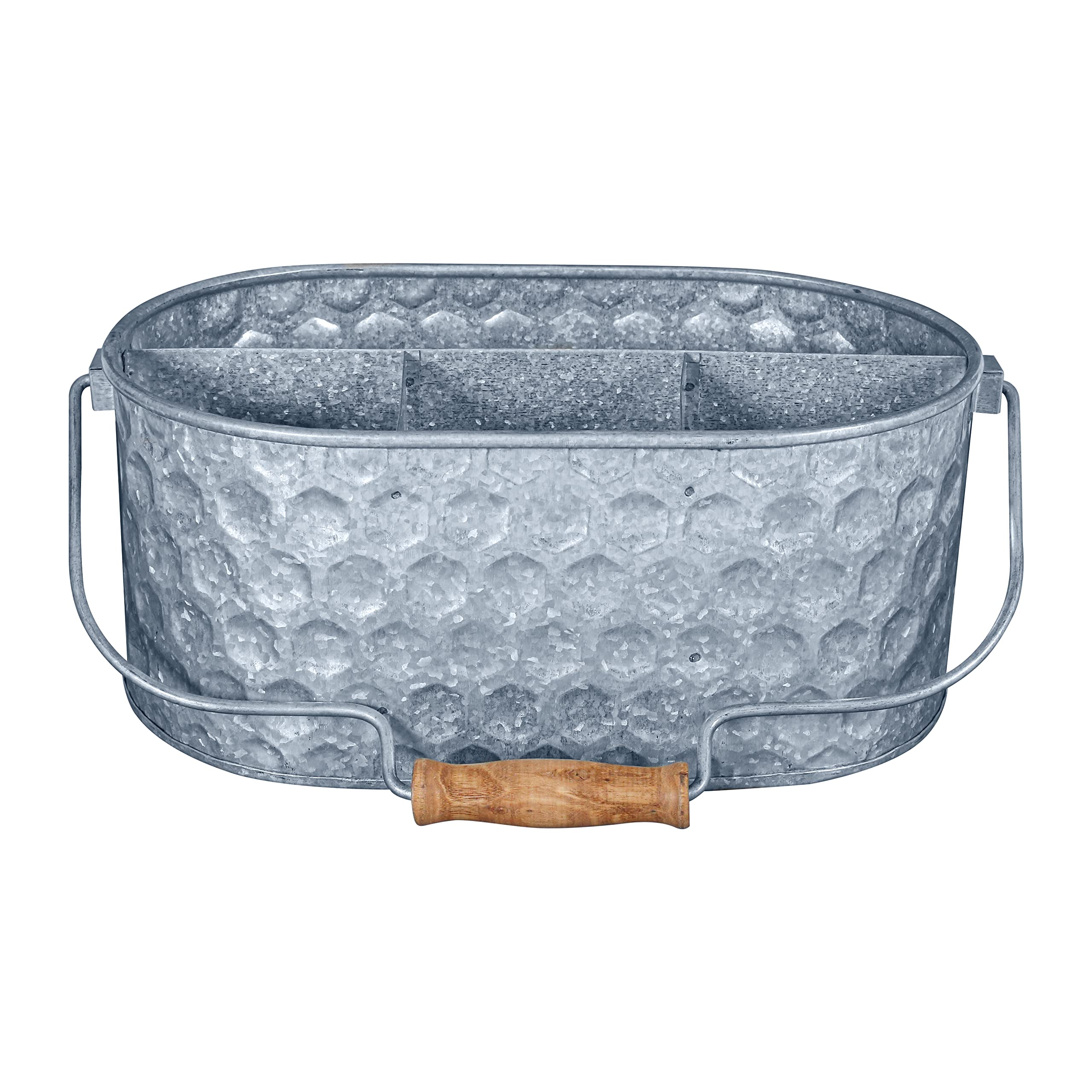 Cutlery Caddy,Flatware Caddy,Galvanized Utensil Caddy,Utensil Caddy,Tin Ware D  Cor,Utensils Caddy,Picnic Utensil Holder Caddy,G
