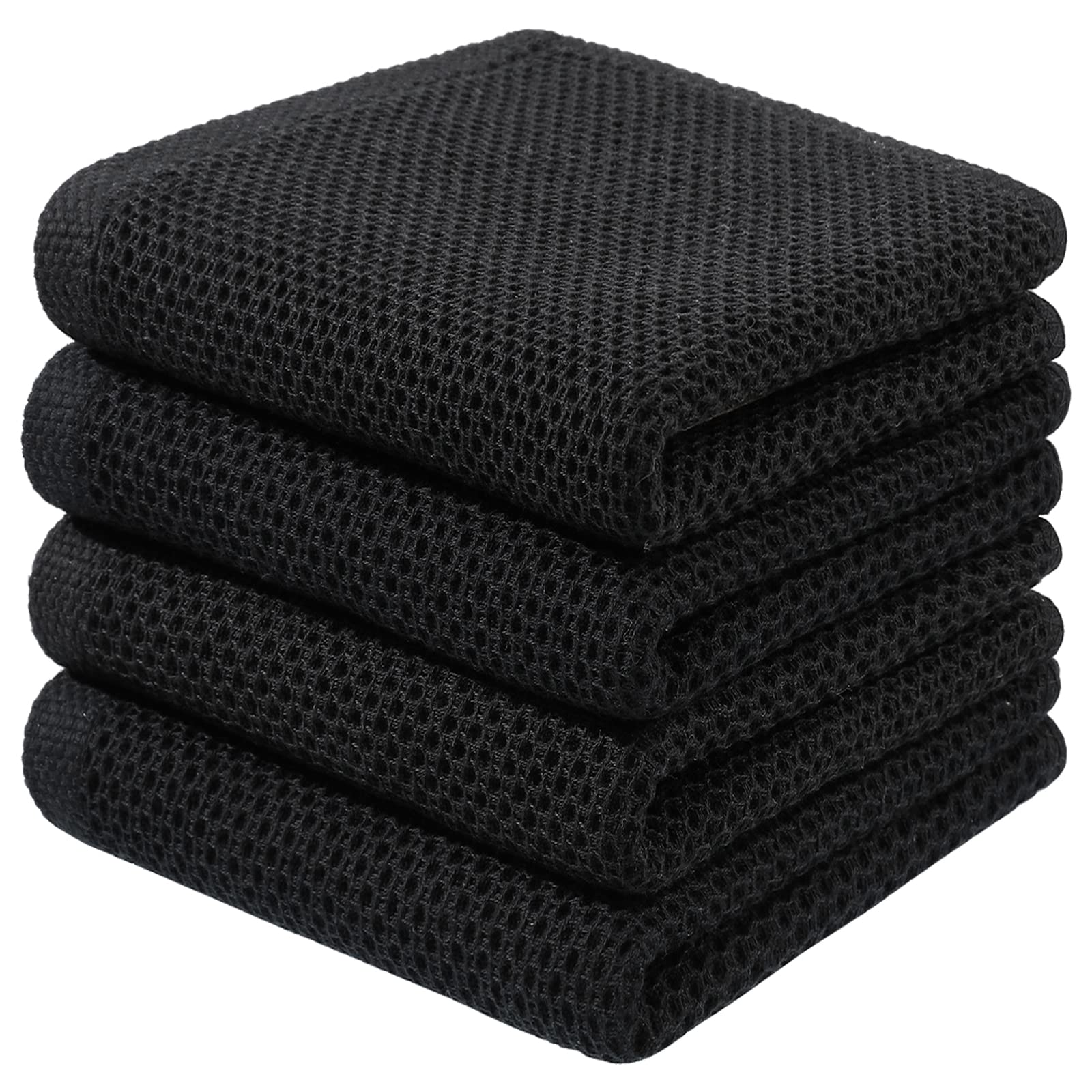 Cenebonxy 100% Cotton Waffle Weave Kitchen Towels, Soft And Absorbent Quick Drying Dish Towels For Kitchen, 13X28 Inches, 4-Pack