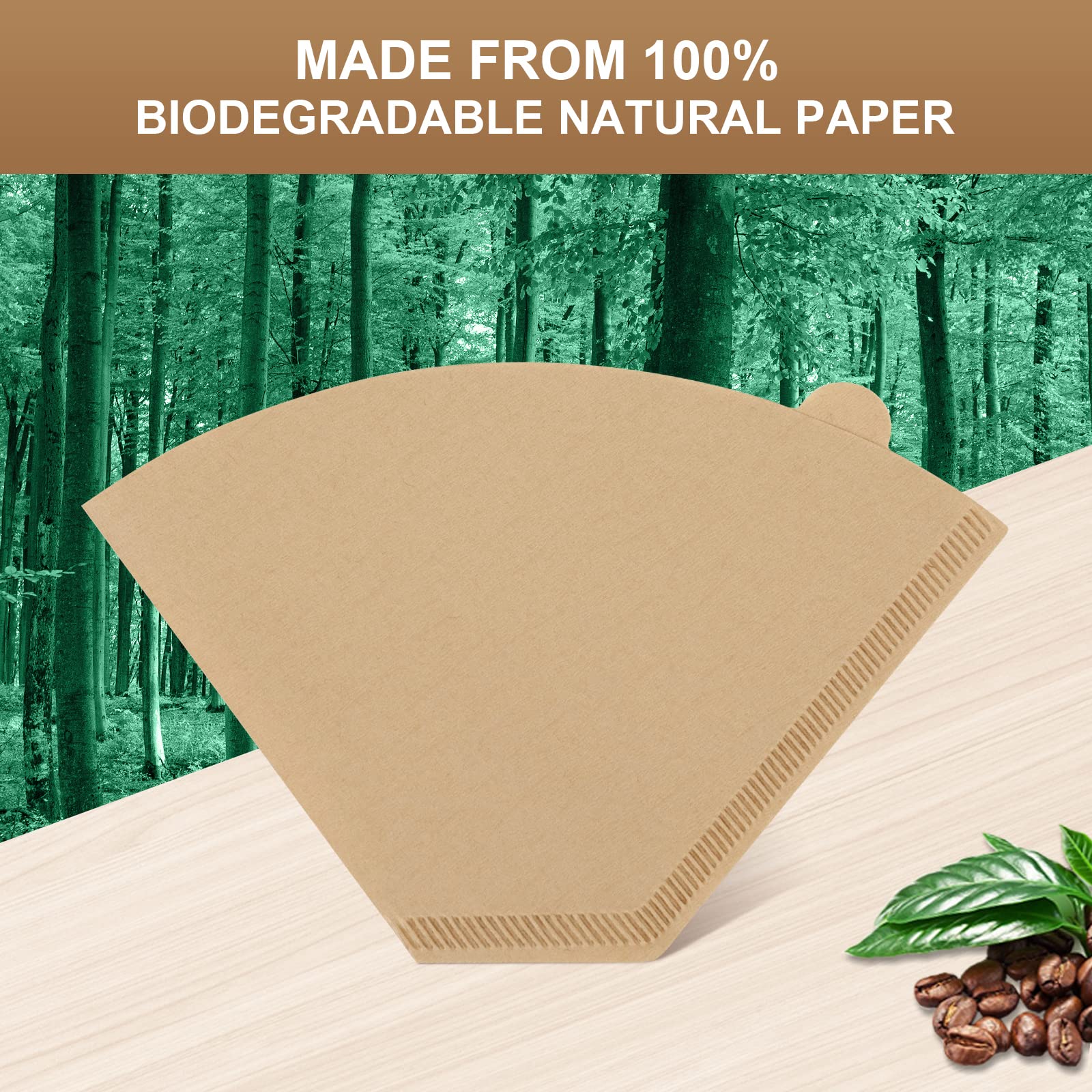 200Pcs Disposable Coffee Paper Filters For Cuisinart Coffee Maker