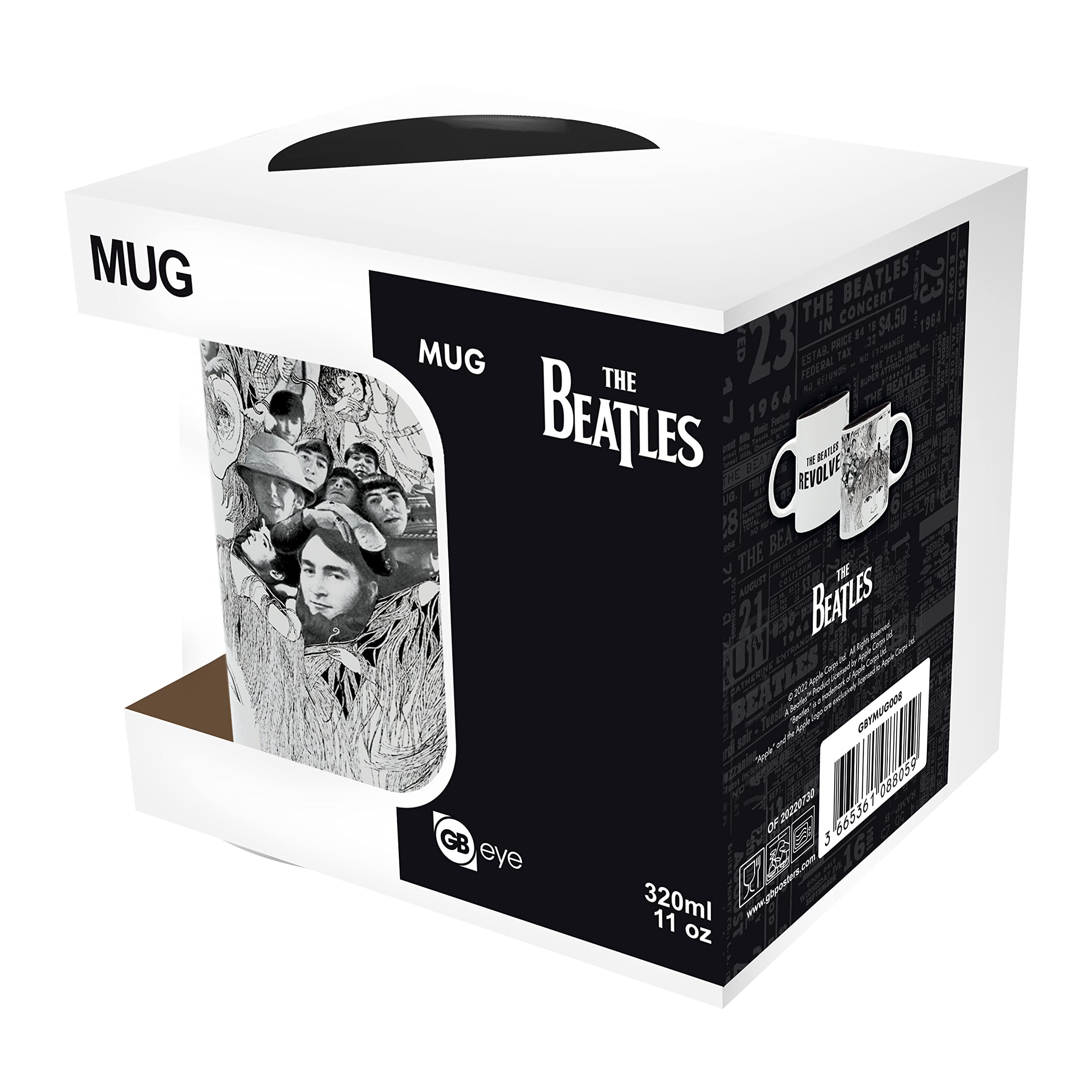 ABYSTYLE The Beatles Revolver Ceramic Coffee Tea Mug 11 Oz. Music Artist Band Drinkware Home & Kitchen Essential Gift