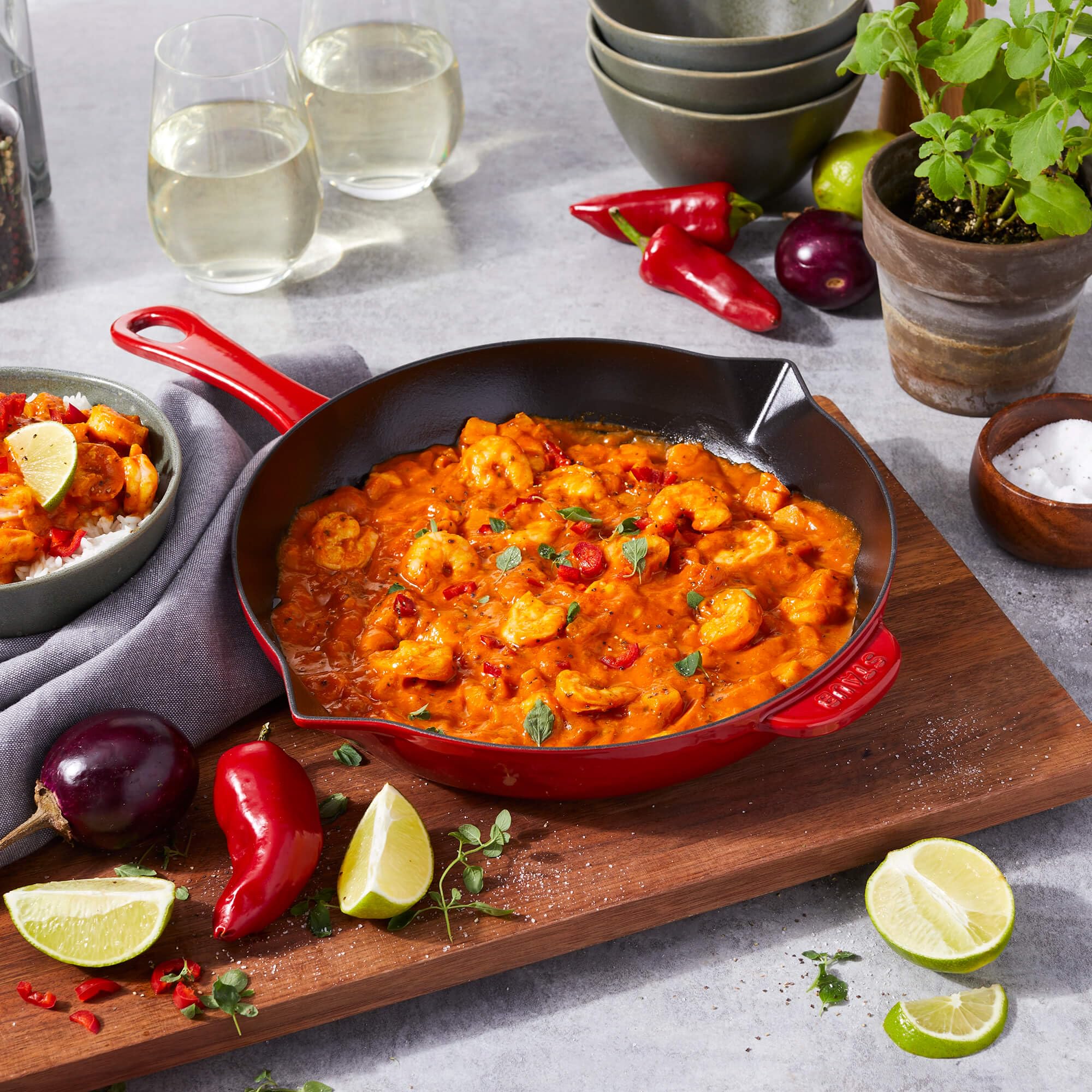Staub Cast Iron 10-Inch Fry Pan - Cherry, Made In France