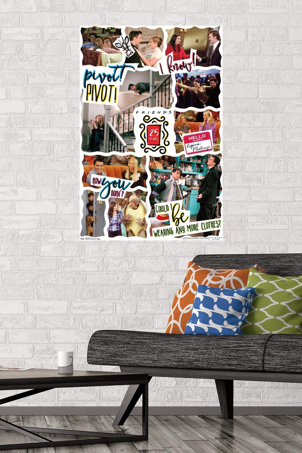 Trends International Friends - 25Th Wall Poster, 22.375'' X 34'', Unframed Version