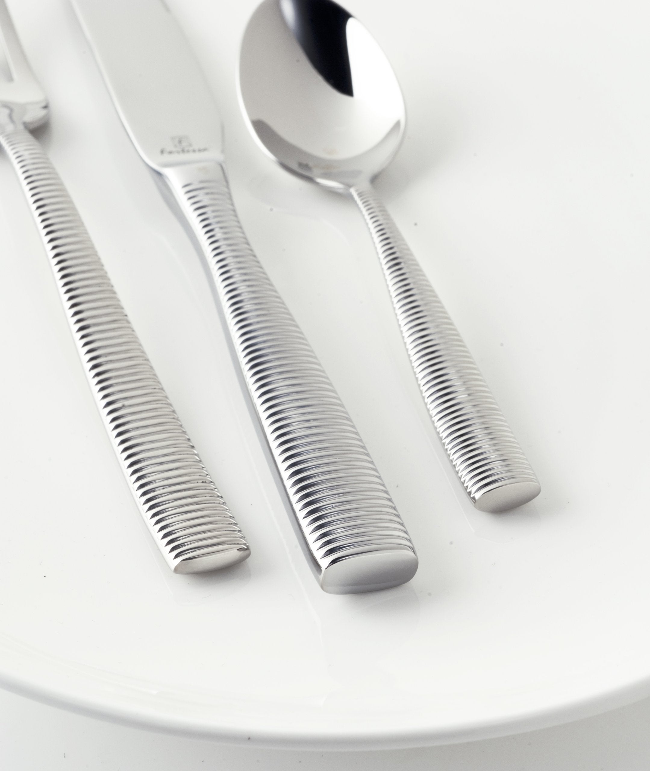 Fortessa Ringo 18/10 Stainless Steel Flatware Dessert/Oval Soup Spoon, Set Of 12