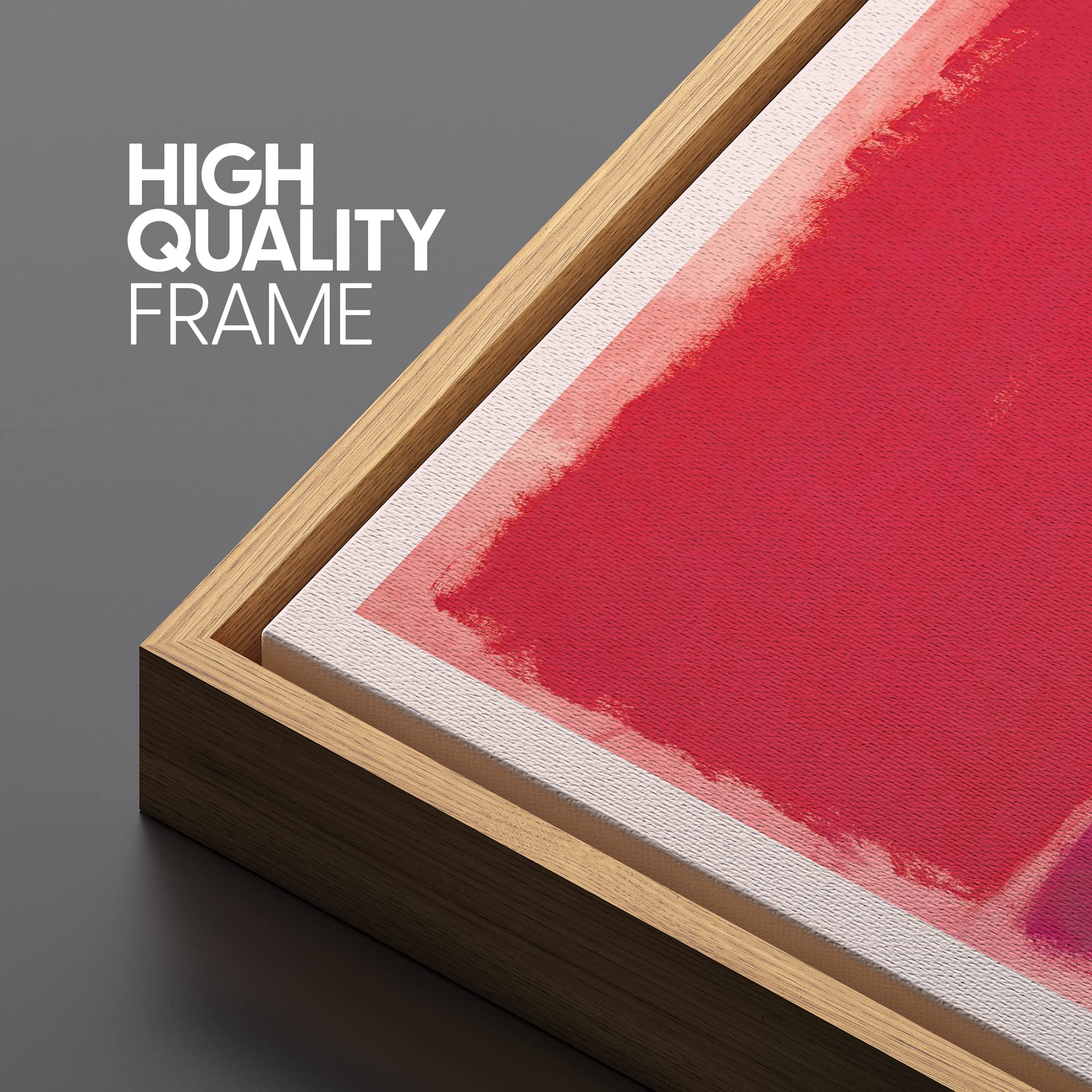 Signleader Framed Canvas Print Wall Art Mark Rothko Red Mid-Century Blocks Abstract Shapes Illustrations Fine Art Contemporary R