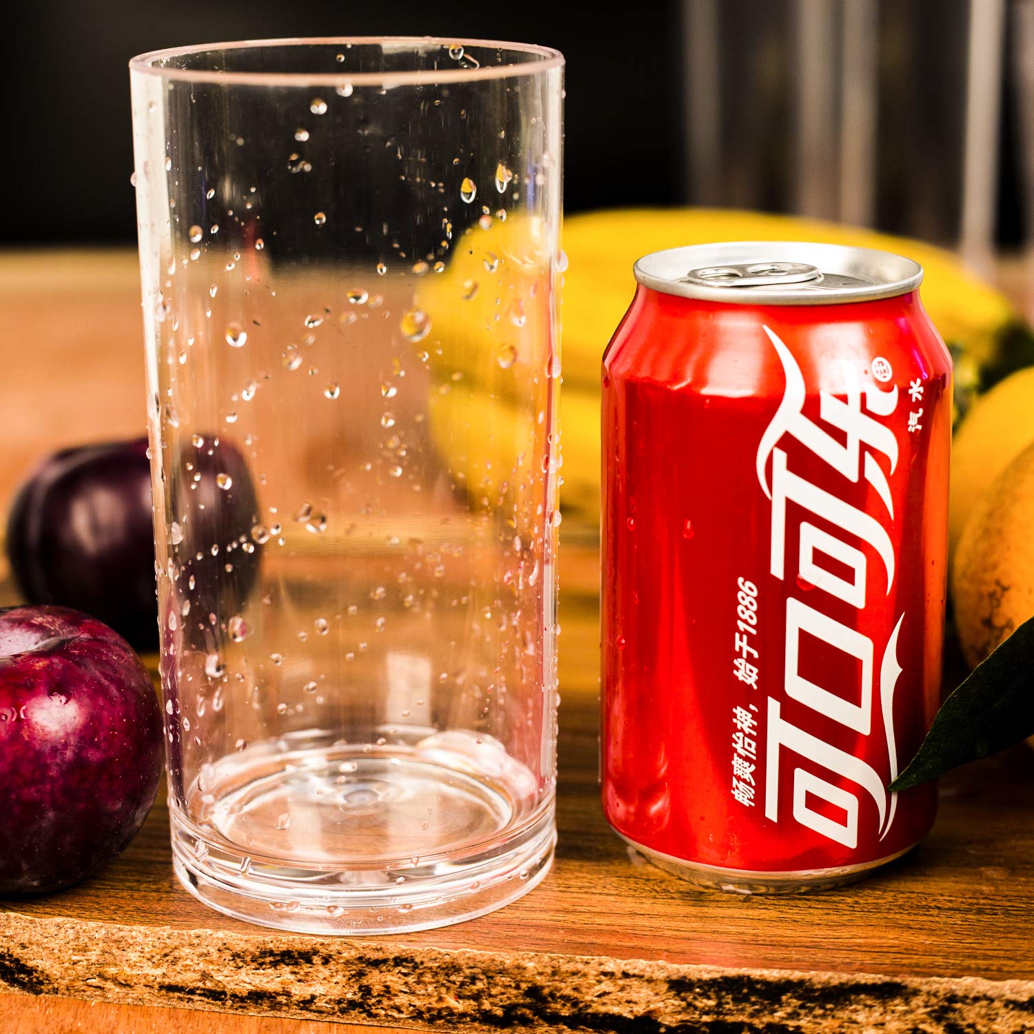 Aoyite 20-Ounce Plastic Tumblers Dishwasher-Safe Premium Quality Juice Water Glasses Bpa-Free Clear Set Of 6 Drinking Cups