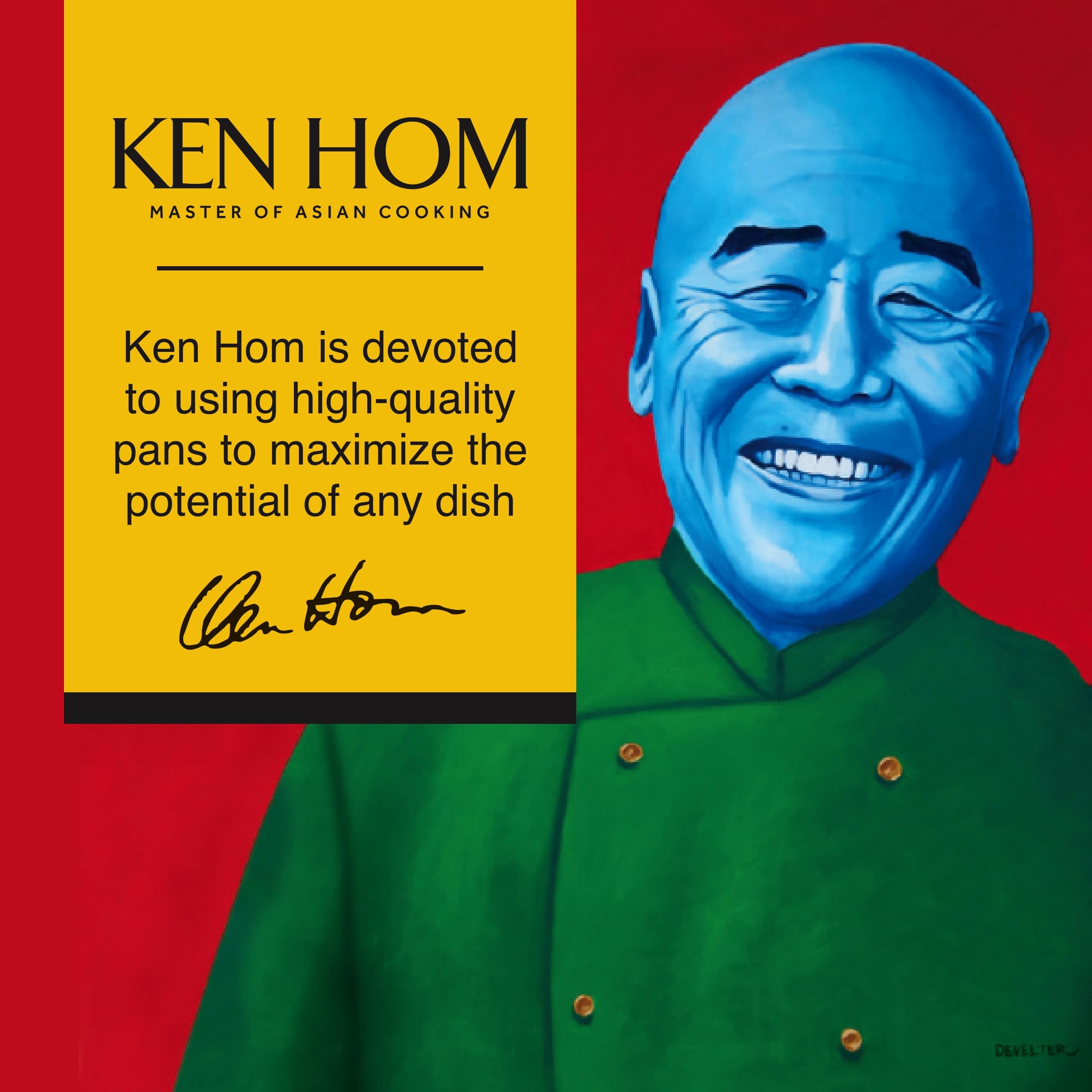 Ken Hom 8" Nonstick Mini Wok, Carbon Steel, Model KH320001U - Ideal for Stir-Frying and Cooking.