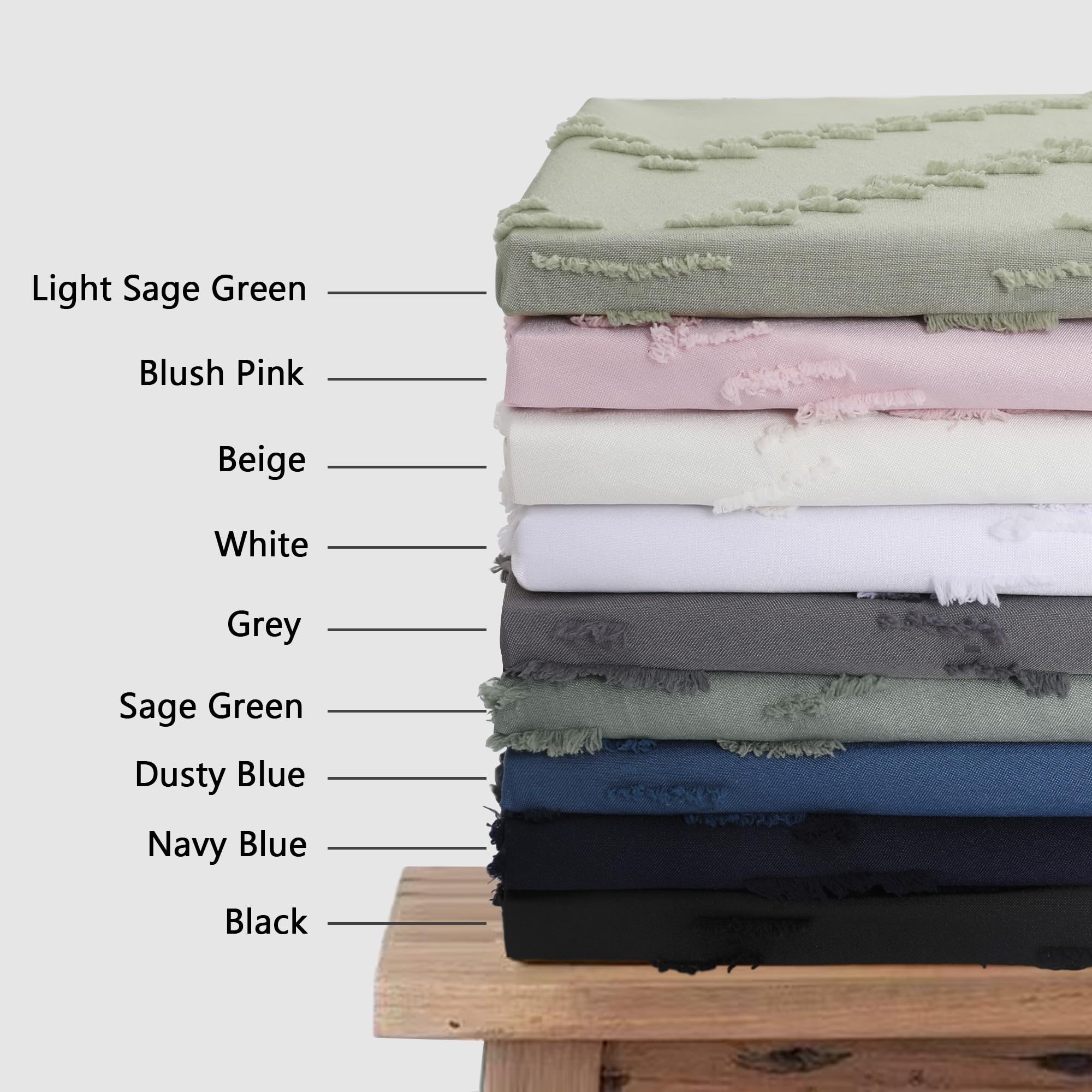 Chyhomenyc Chevron Sage Green Boho Shower Curtain Set 72X72 Inches, Cloth Shower Curtain Modern Chic Textured Tufted Chevron Str