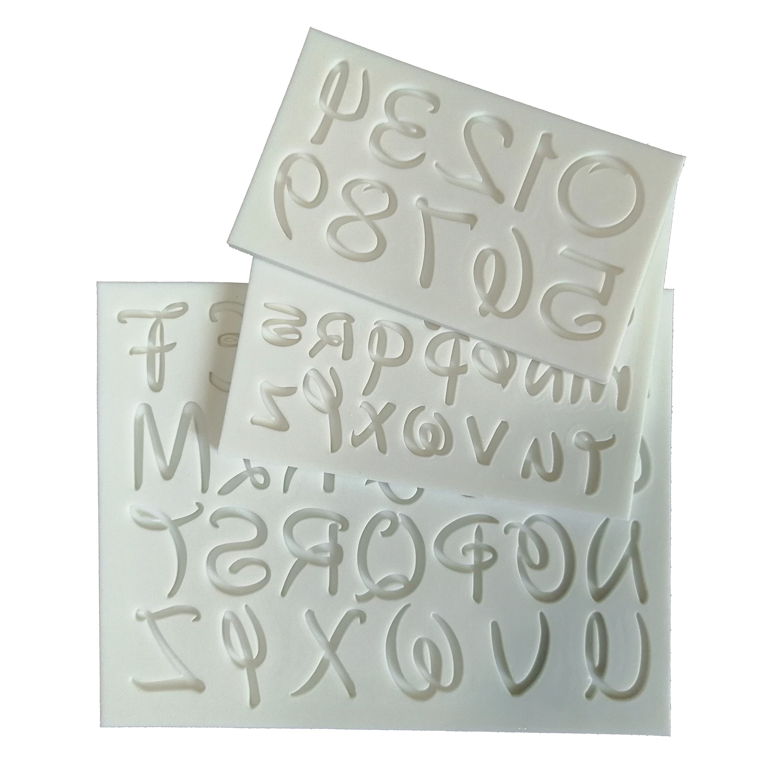 Lvdge Stylish English Alphabets/Letters & Numbers Silicone Molds For Fondant Cake, Gum Paste, Chocolate, Diy Cake Decorations (C