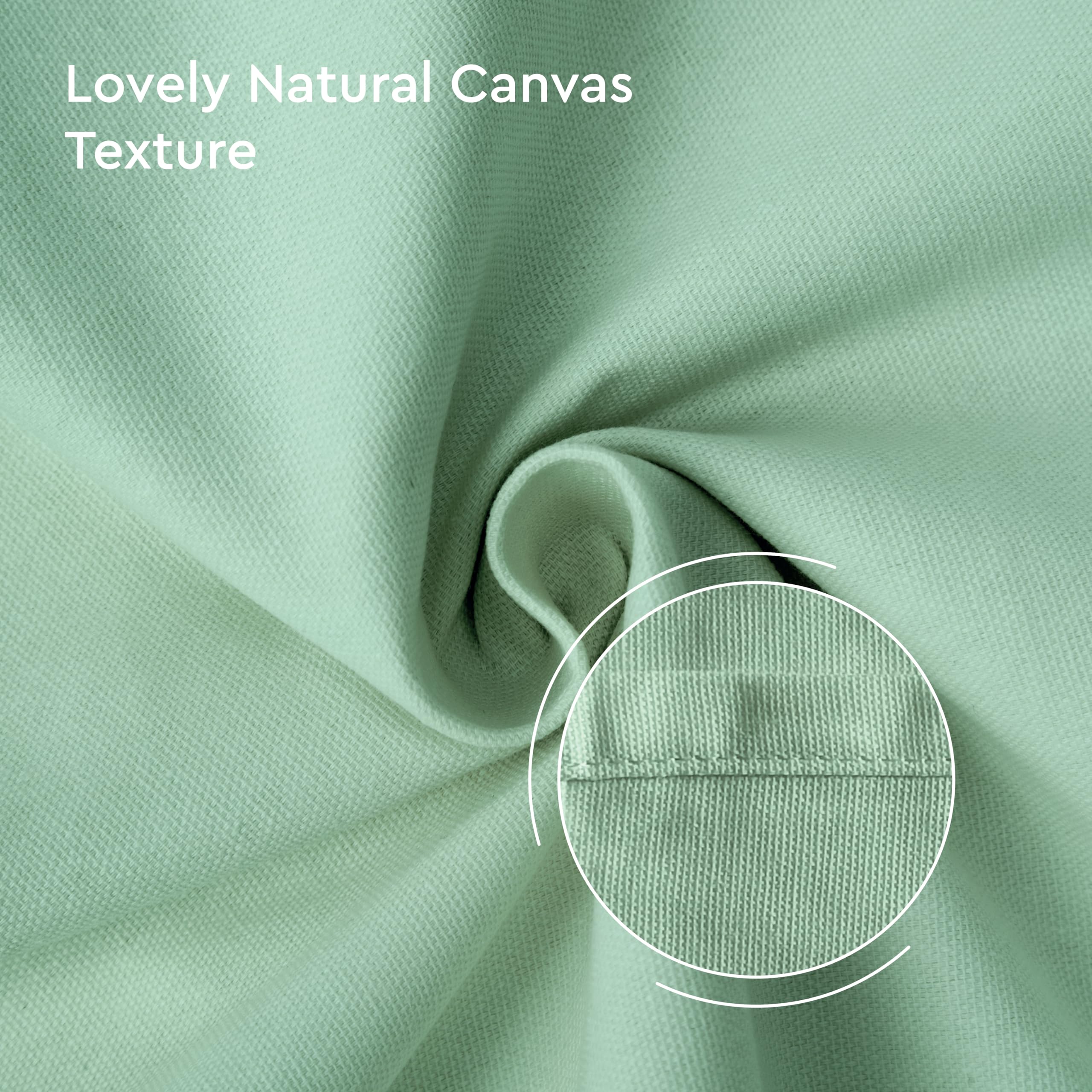 Encasa Table Runner 13X72 In Long | Cotton Canvas Fabric | Mint Green Solid Color | Machine Washable & Durable