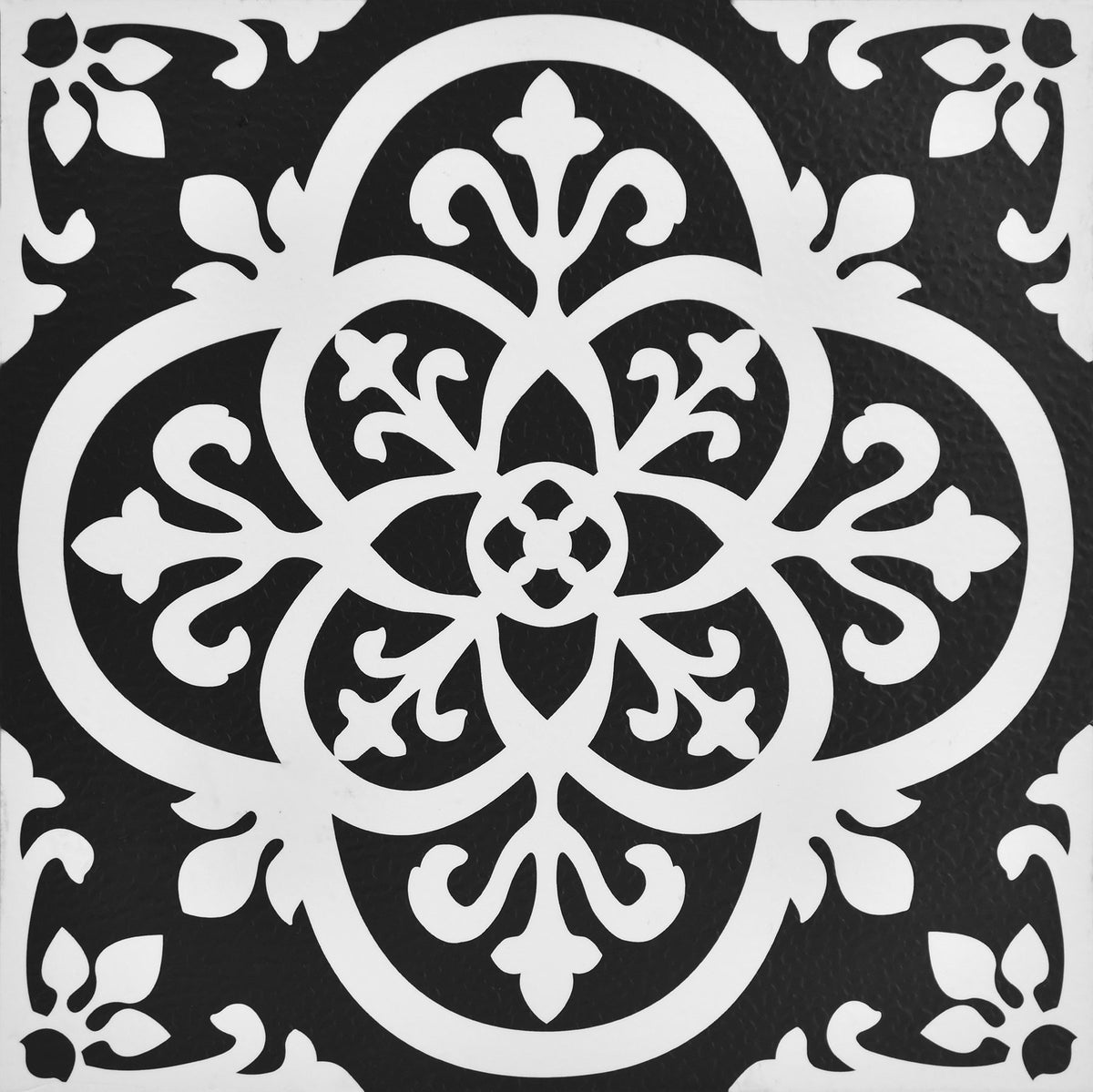 Floorpops Fp2475 Gothic Peel & Stick Floor Tiles, Black