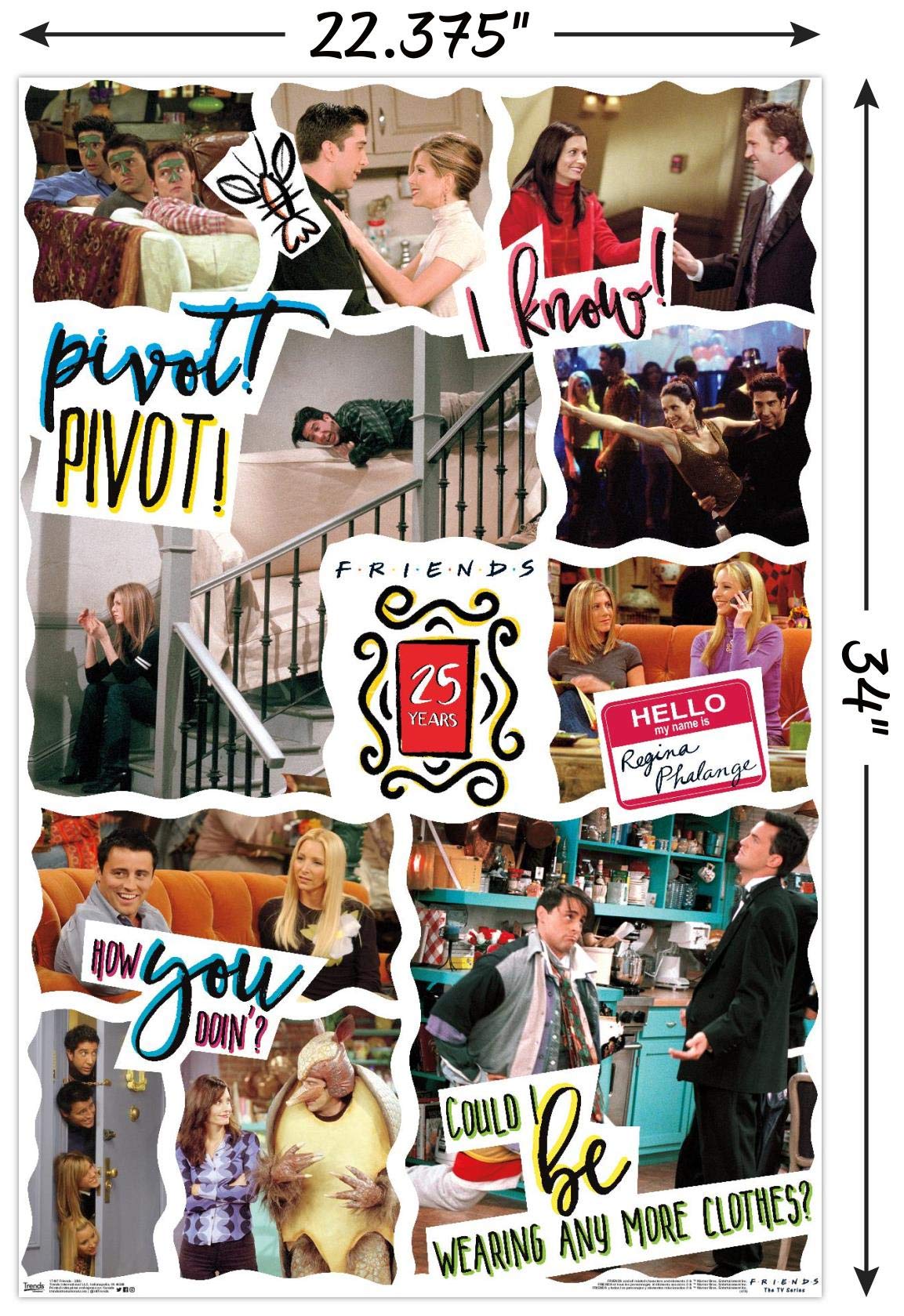 Trends International Friends - 25Th Wall Poster, 22.375'' X 34'', Unframed Version
