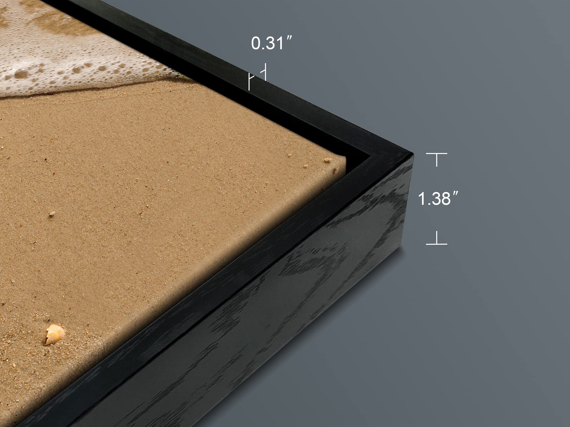 Wieco Art Framed Canvas Art Romantic Beach Theme 4 Panels Modern Artwork Sea Ocean Canvas Prints Contemporary Abstract Pictures