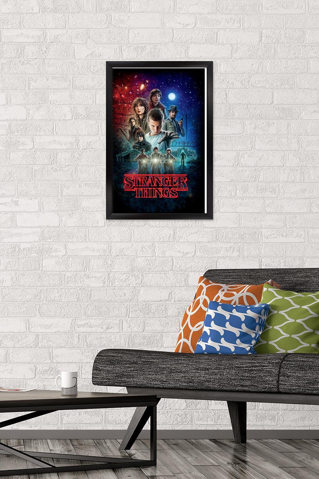 Trends International Netflix Stranger Things - One Sheet Wall Poster, 14.725'' X 22.375'', Black Framed Version