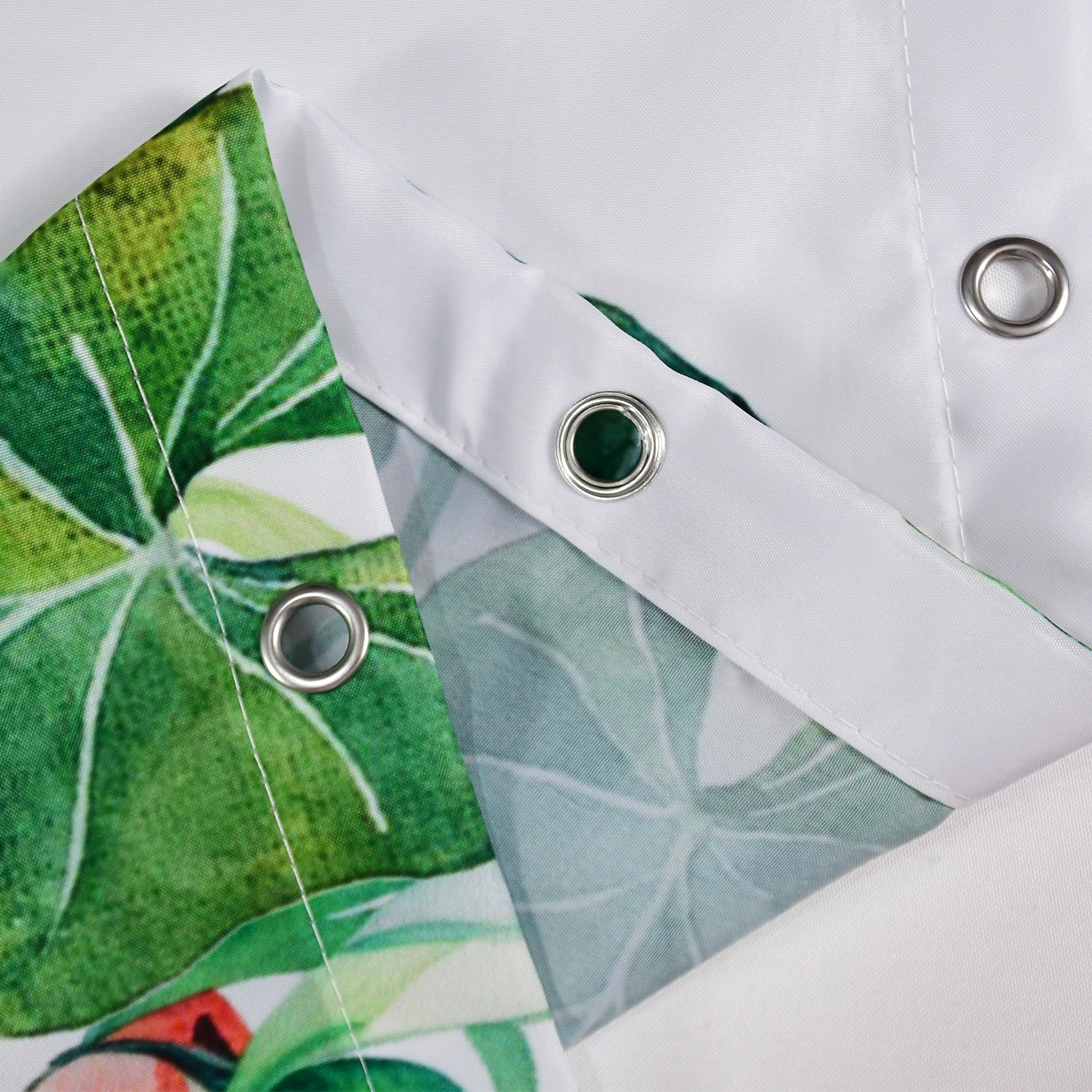 Yanutan Boho Plant Wall Shower Curtain, Spring Green Plants Flower Shower Curtain Set For Bathroom, Natural Arboretum Botanical