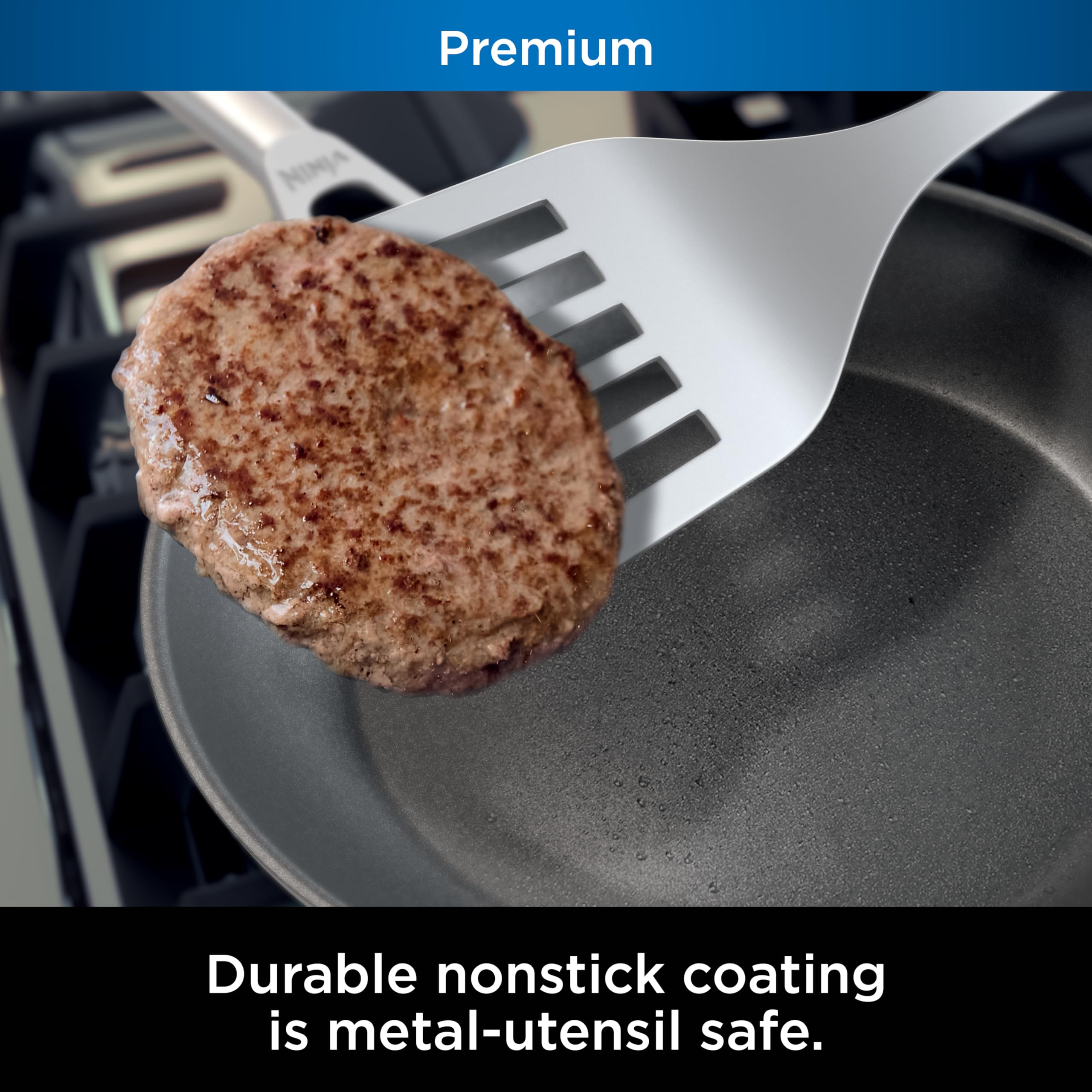 Ninja Cookware, Ninja NeverStick Premium, 16-Piece Pots and Pans Set, Non Stick Frying Pans, Kitchen Essentials, Stock Pot, Sauc