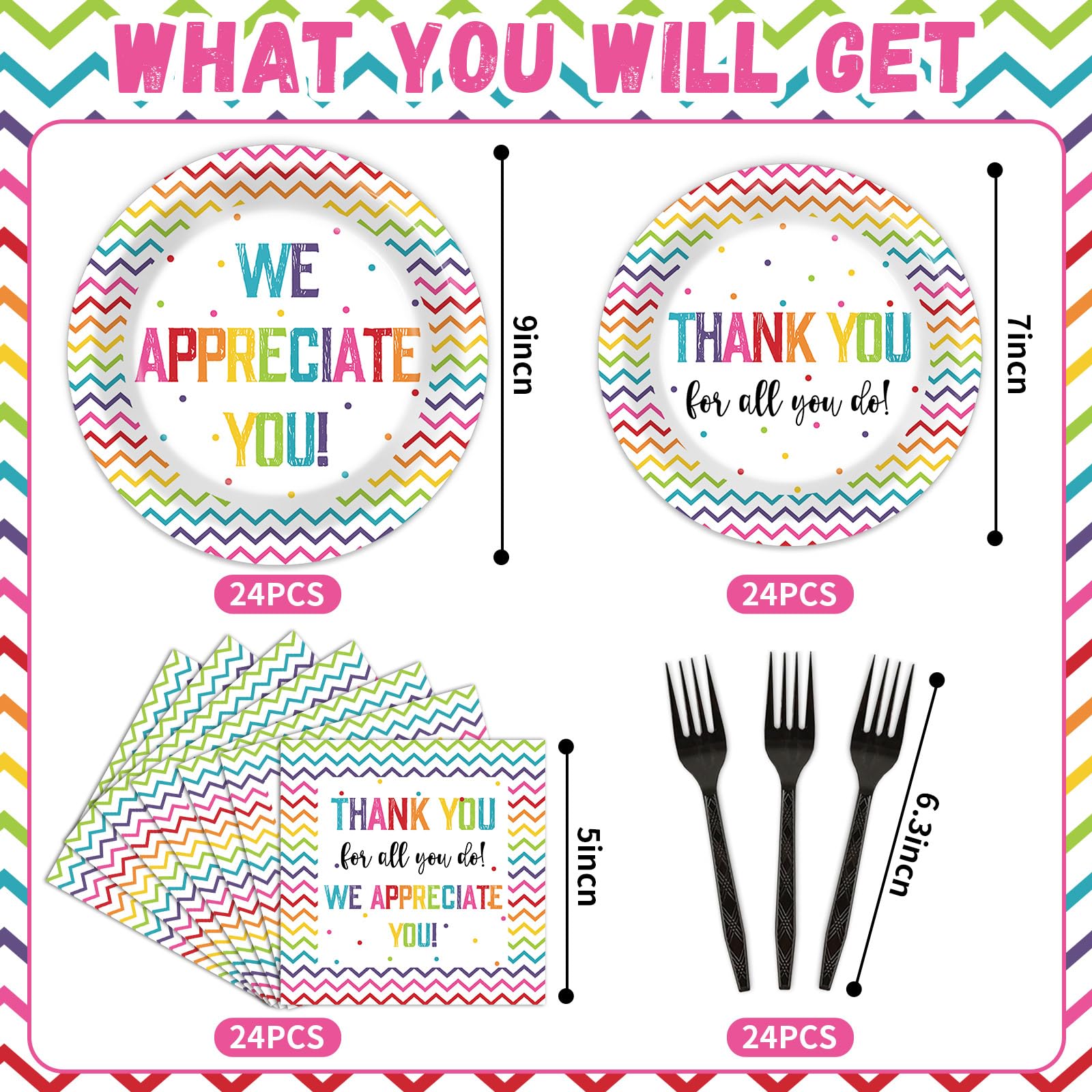 Thank You Party Plates Napkins We Appreciate You Tableware Teacher Appreciation Dinnerware Be Thankful To Teacher Doctor Staff D