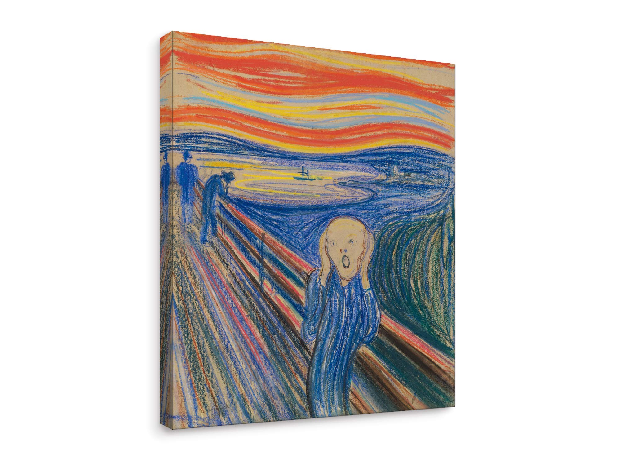 Niwo Art - The Scream, World'S Most Famous Paintings Series, Canvas Wall Art Home Decor, Gallery Wrapped, Stretched, Framed Read