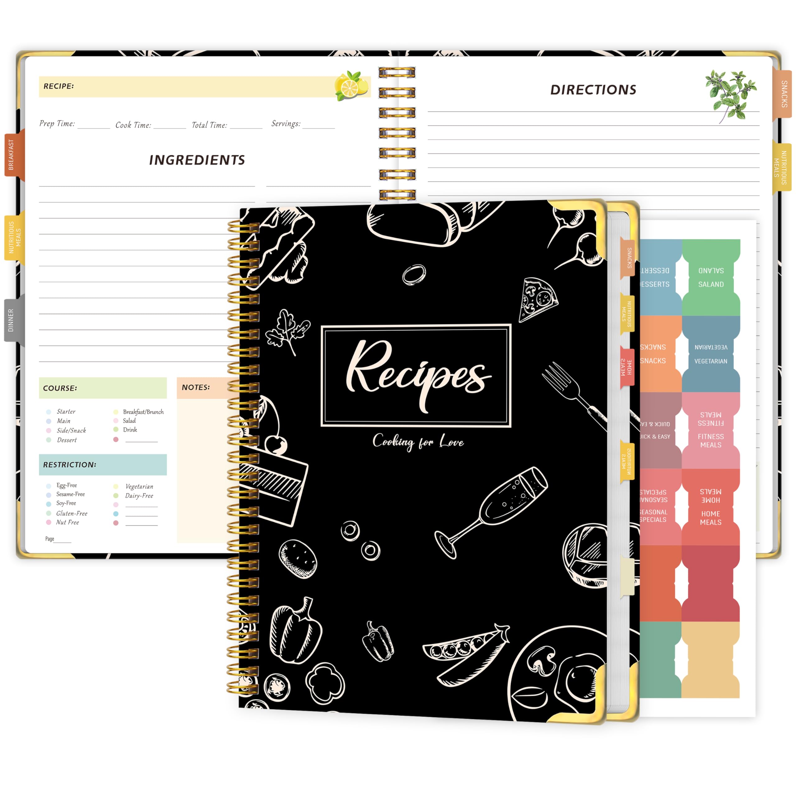 Recipe Book to Write in Your Own Recipes - Blank Recipe Book Cookbook, Hardcover Recipe Notebook Recipe Journal Hold 175 Pages R