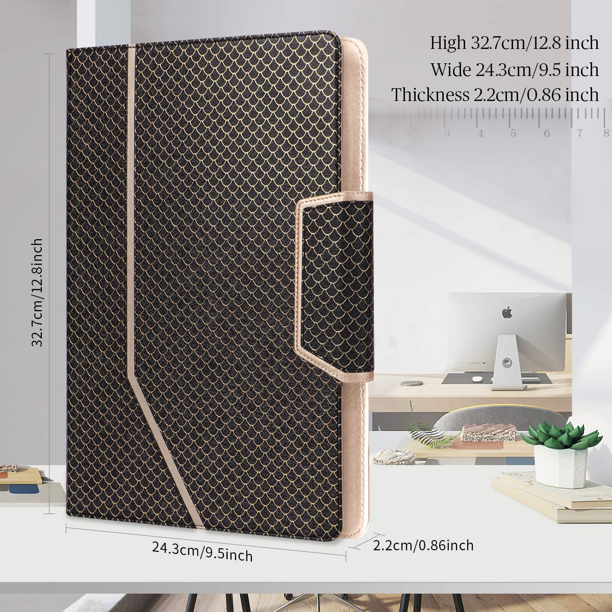 Toplive Padfolio Portfolio Case, Conference Folder Executive Business Padfolio With Document Sleeve,Lettera4 Size Clipboard,Busi