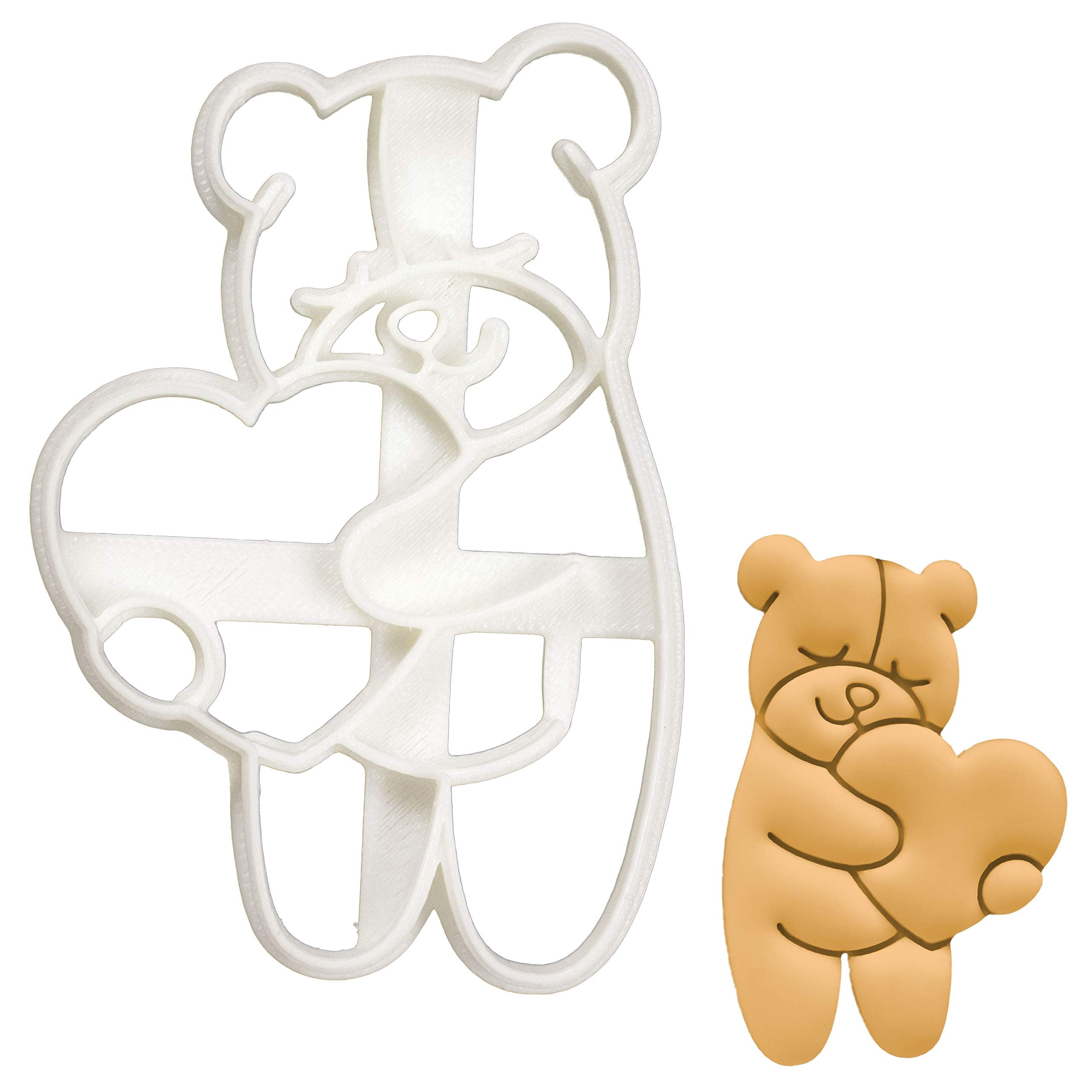 Cute Bear Hugging A Heart Cookie Cutter, 1 Piece - Bakerlogy