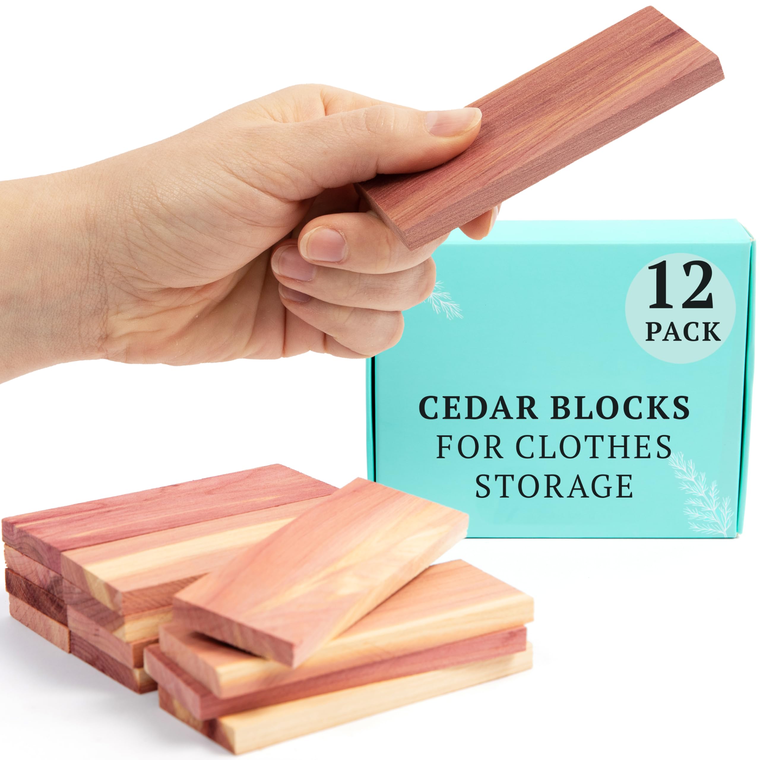 12 Cedar Blocks For Clothes Storage - Cedar Chips For Closets And Drawers - Cedar Balls For Clothes Storage - Cedar Planks - Ced