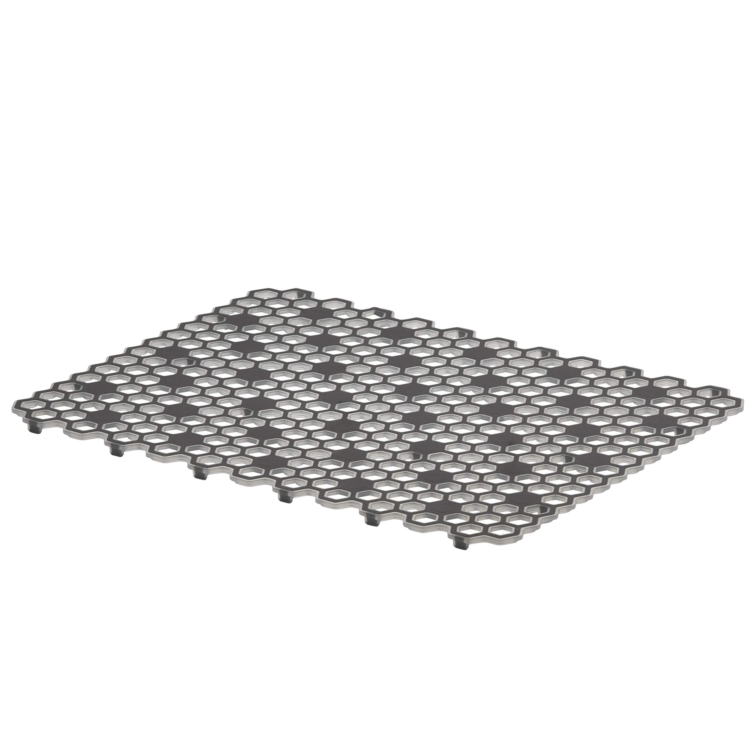 Spectrum Diversified Hexa Raised Feet Quick-Drying Heavy-Duty Protector With Non-Slip Surface, Large Farmhouse Sink Mat, Frost/G