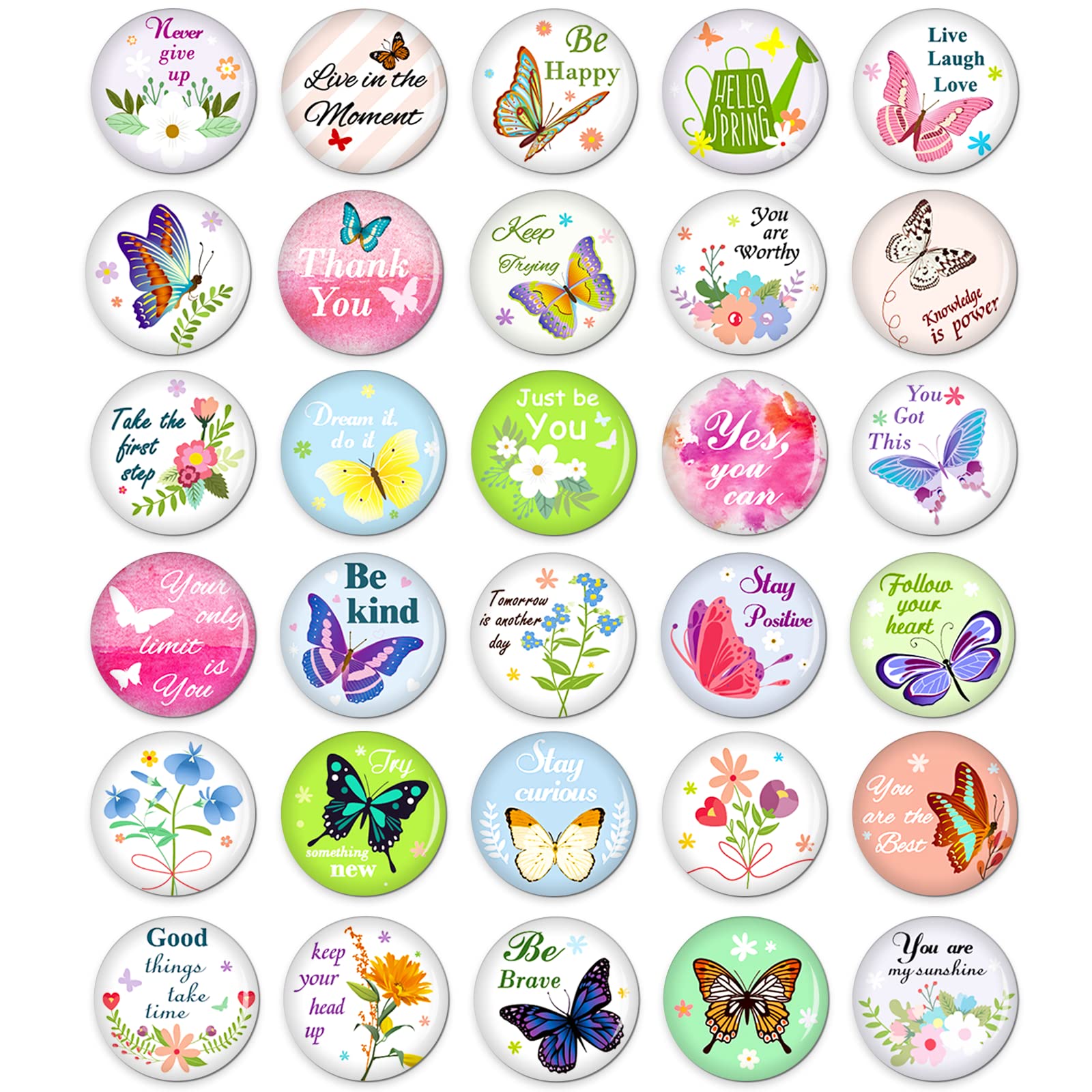 Morcart 30Pcs Inspirational Magnets, Llama Cactus Motivational Magnets For Refrigerator Cute Animal Magnets For Fridge Classroom