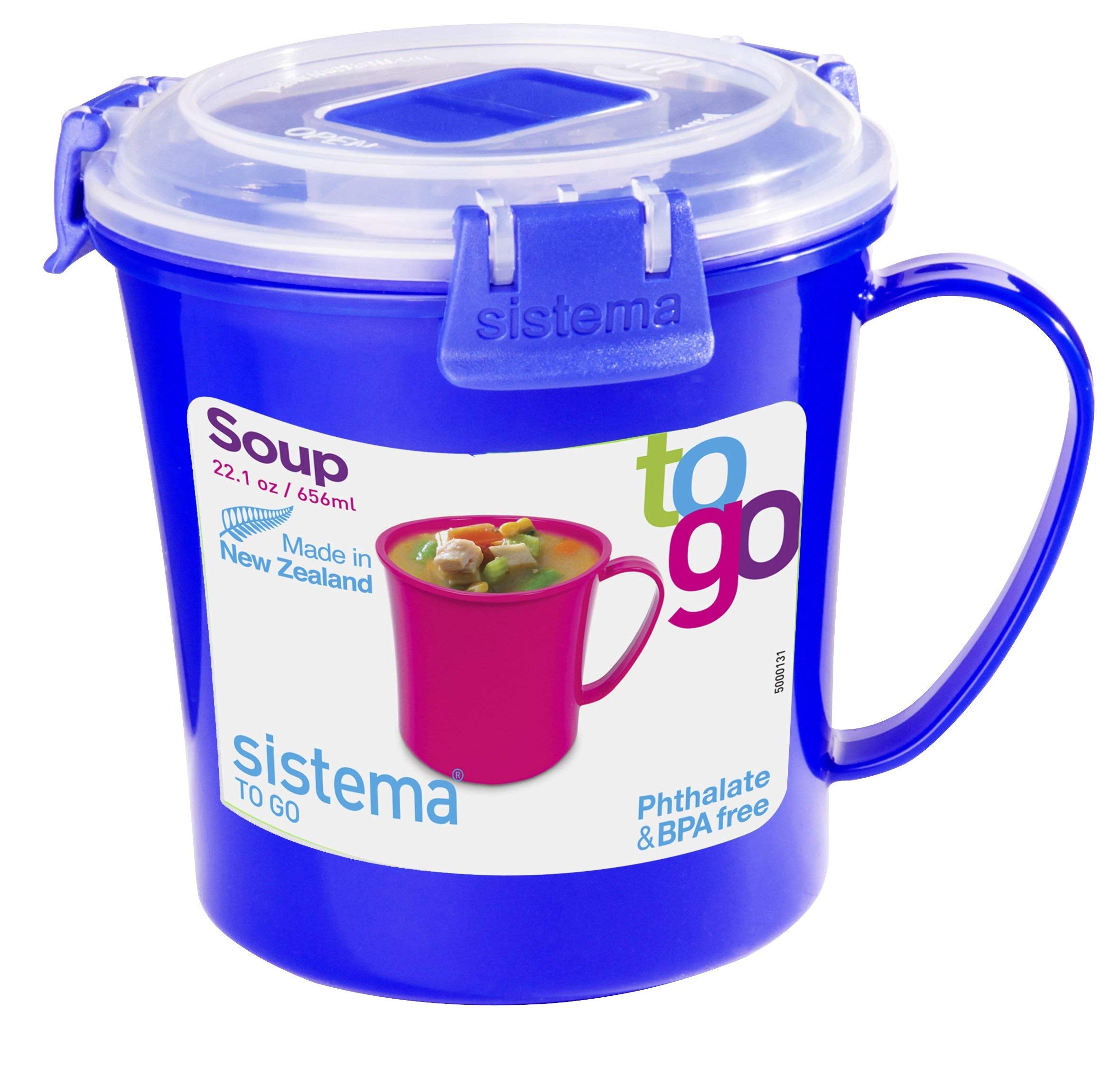 Sistema Microwave Plastic Soup Mug, 2.8 Cup, Medium