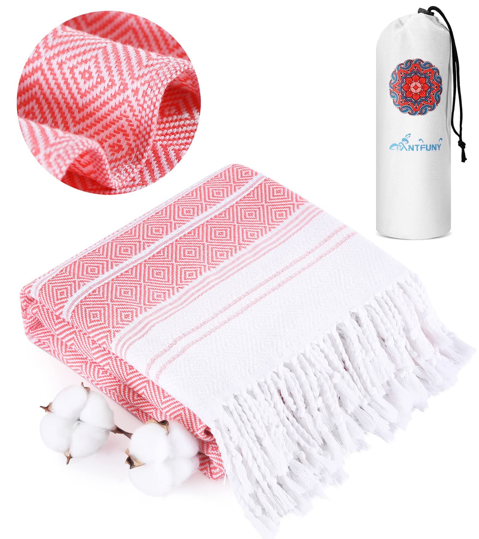 Cotton Turkish Beach Towels Quick Dry Sand Free Women Happy Birthday Gift Ideas Mom Mother Daughter Wife Sister Girlfriend Her Teacher Best Friend Retirement 50th 40th 30th Godmother Proposal Husband