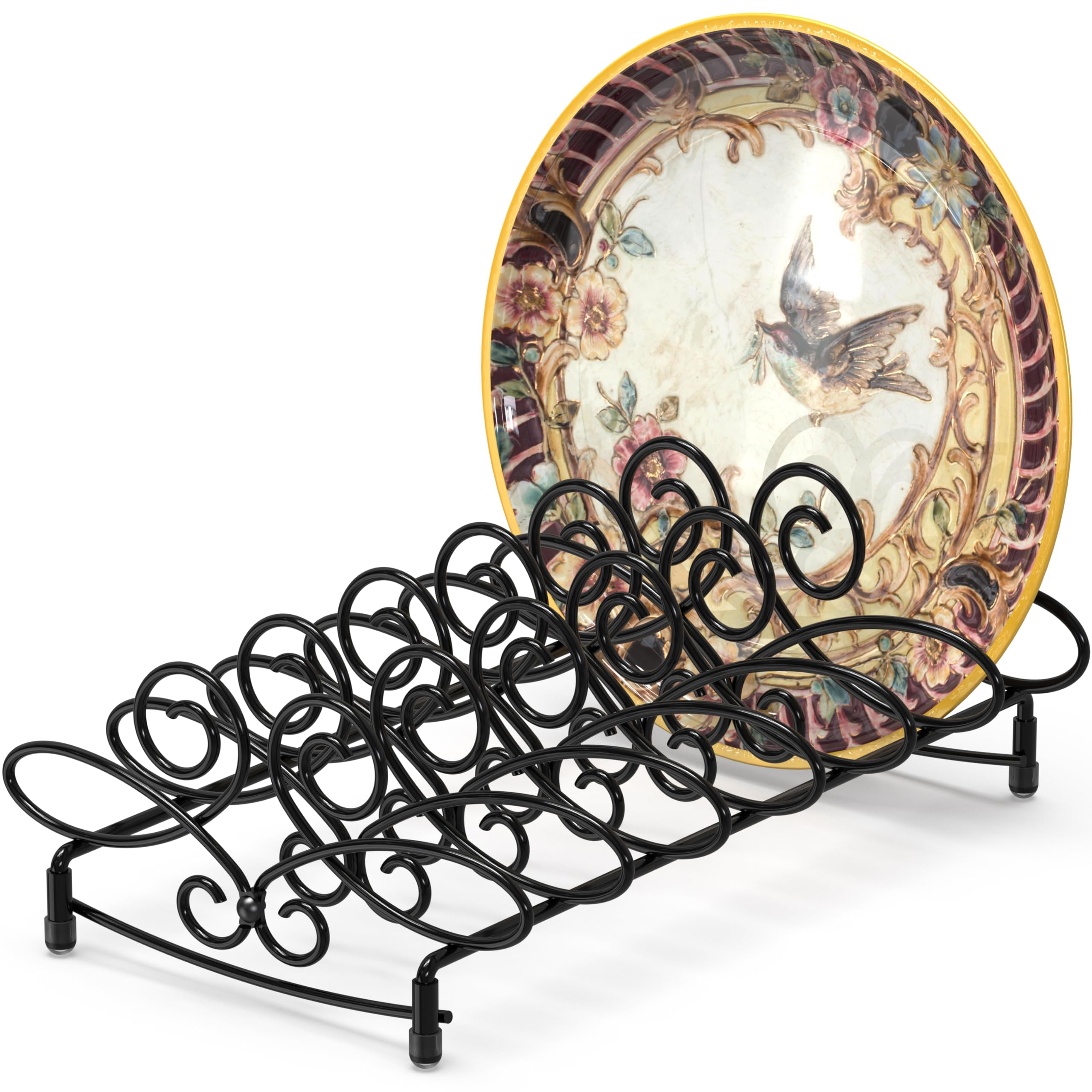 Simple Houseware Vertical Plate Stand Holder Dish Rack Elegant Design