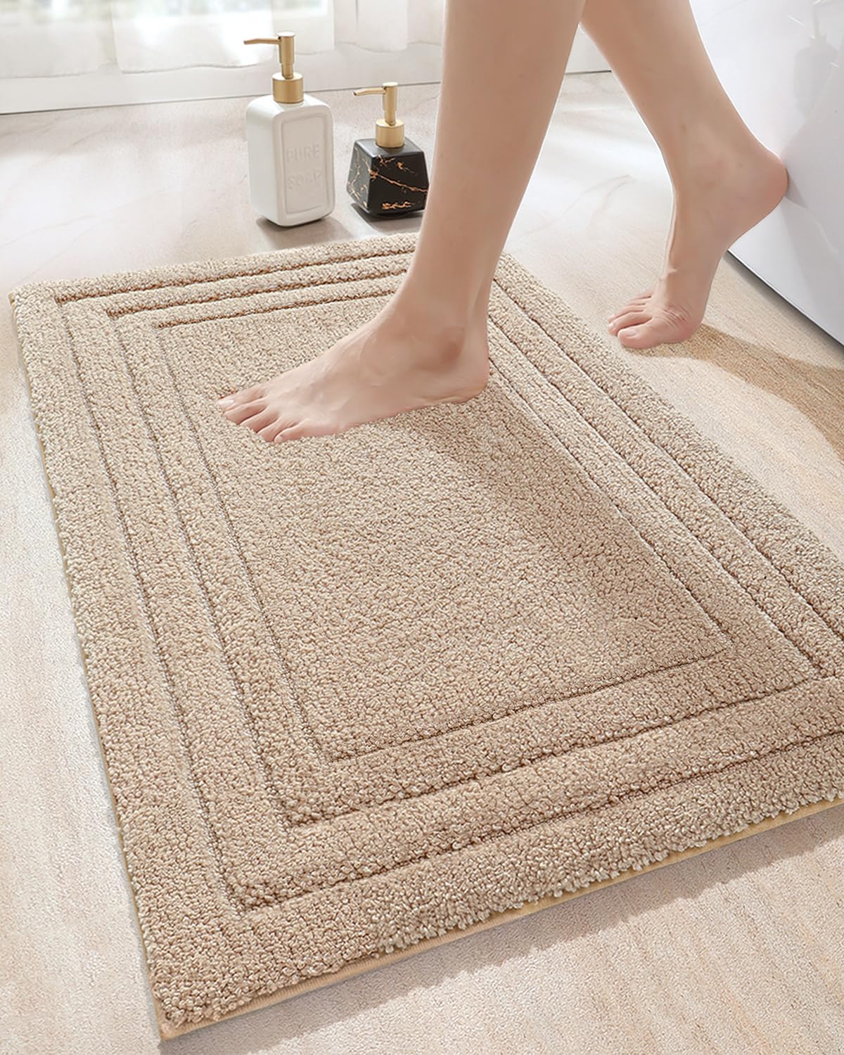 Dexi Bathroom Rug Mat 36X24, Ultra Soft Absorbent Mats, Non Slip Washable Shower Floor Rugs, Quick Dry Microfiber Bathmat For Tu