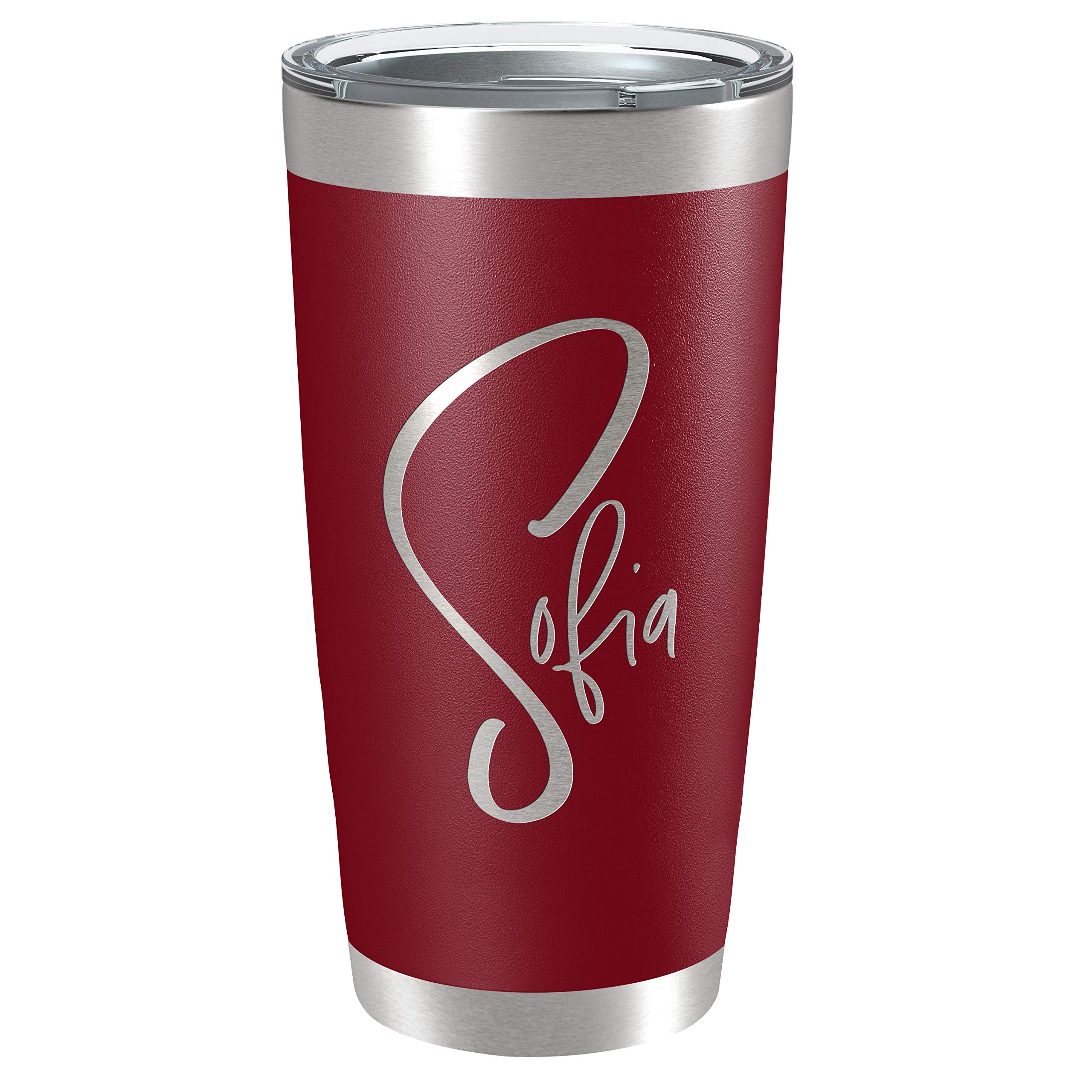 Personalized Tumblers, Stainless Steel 20 Oz Tumbler W/Lid I Personalized Cups Double Walled Insulated Coffee Cup For Travel - C