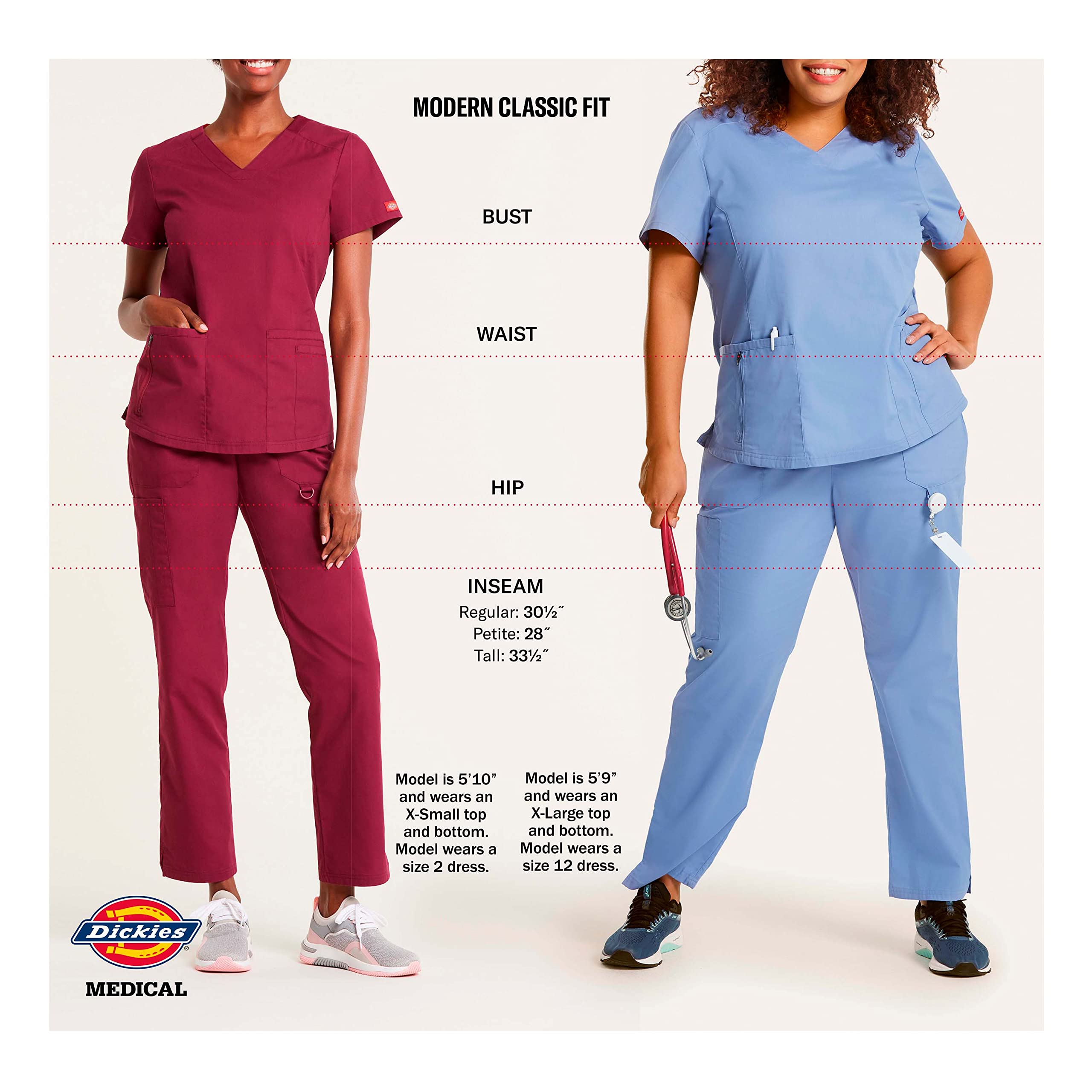 Dickies Womens Signature Mid Rise Drawstring Scrubs Cargo Pant, Ciel, X-Large Petite