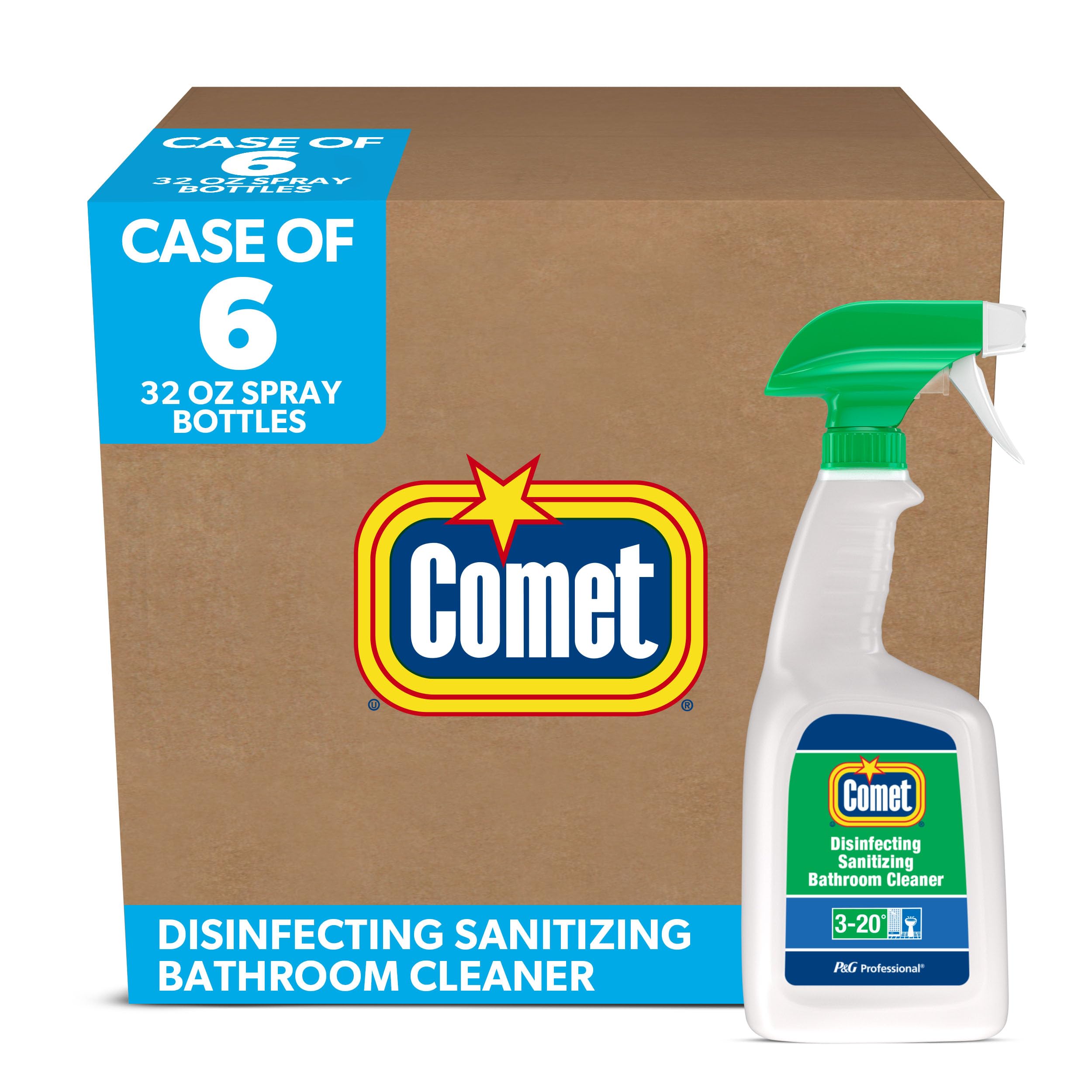 Comet Disinfecting Sanitizing Bathroom Cleaner & Deodorizer (32 oz, 8 pack)