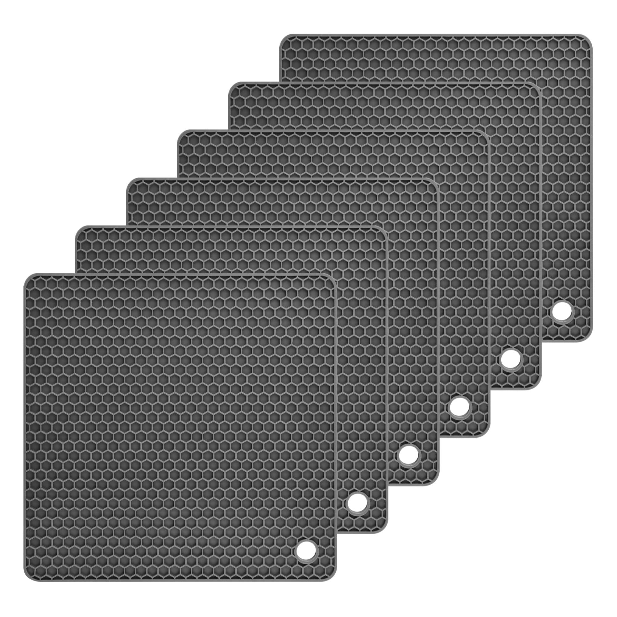 Nstezrne Trivets For Hot Dishes, Silicone Trivet Mat Hot Pads For Kitchen, Silicone Trivets For Hot Pots And Pans, Square Silico