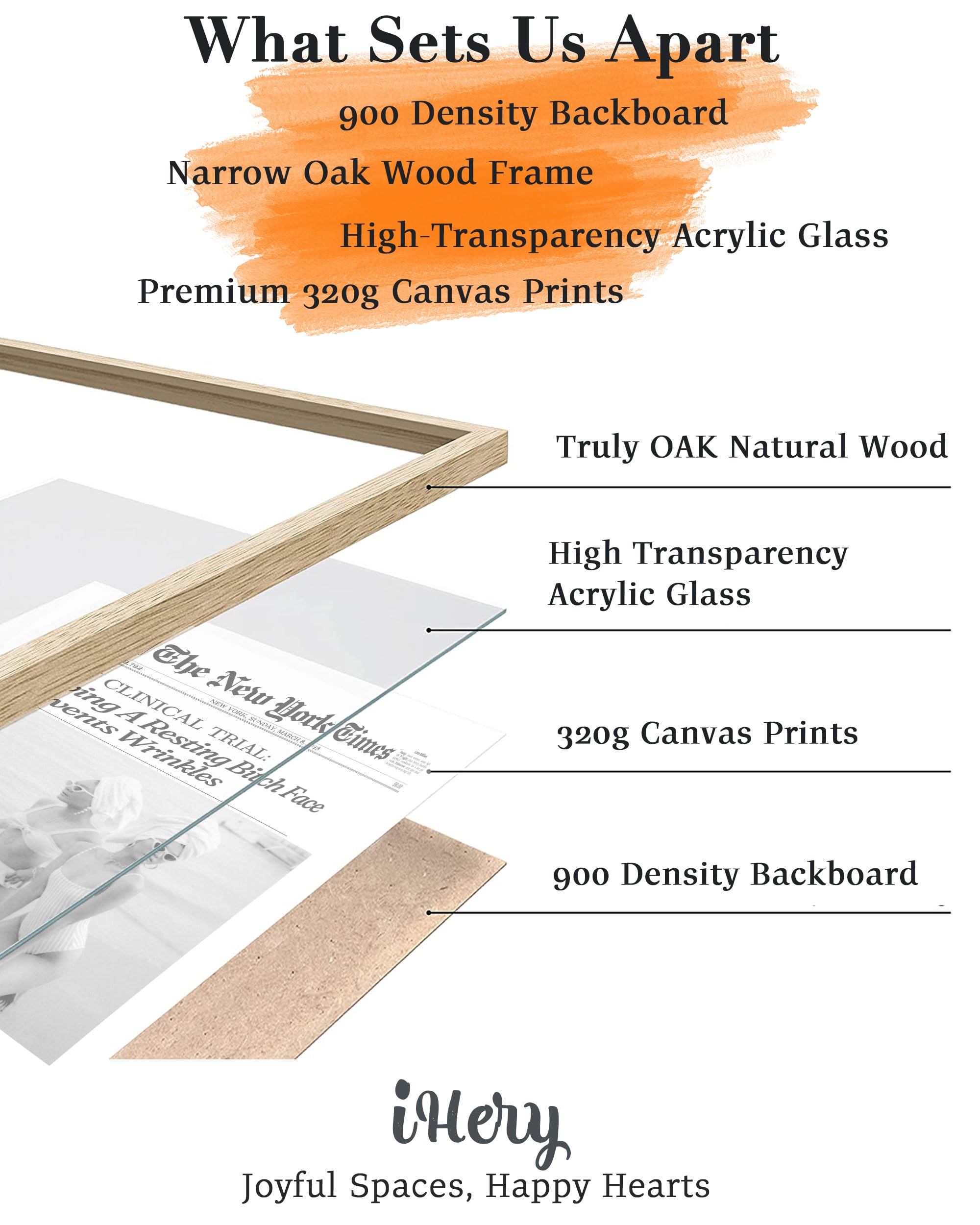 Ihery Having A Resting Bitch Face Prevents Wrinkles Framed Trendy Hot Girls Newspaper Wall Art, Natural Oak Wood 12X16In Canvas