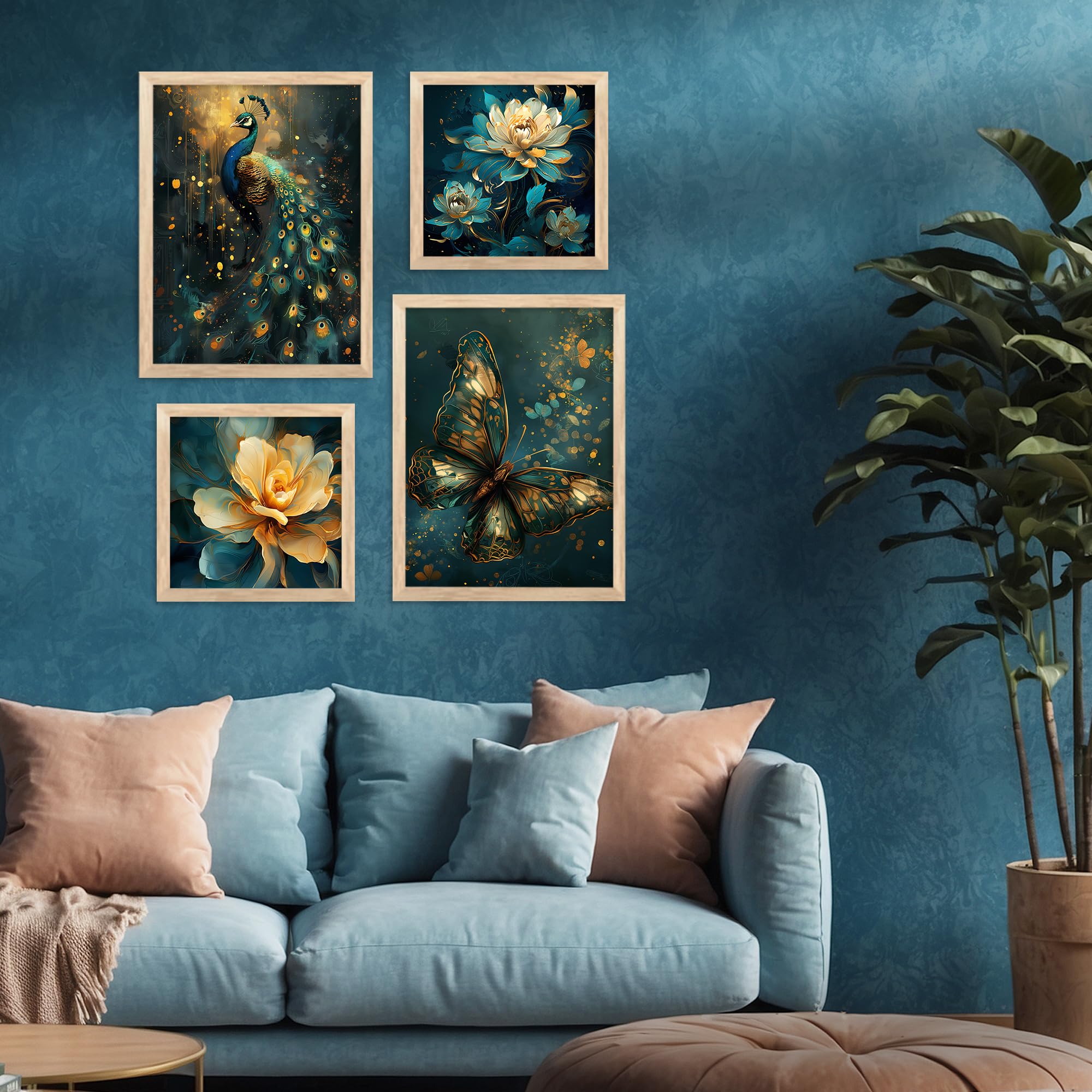 Artifly - Modern Art Wall Painting With Frame For Living Room Bedroom Hall Office - Abstract Framed Painting For Wall Decoration