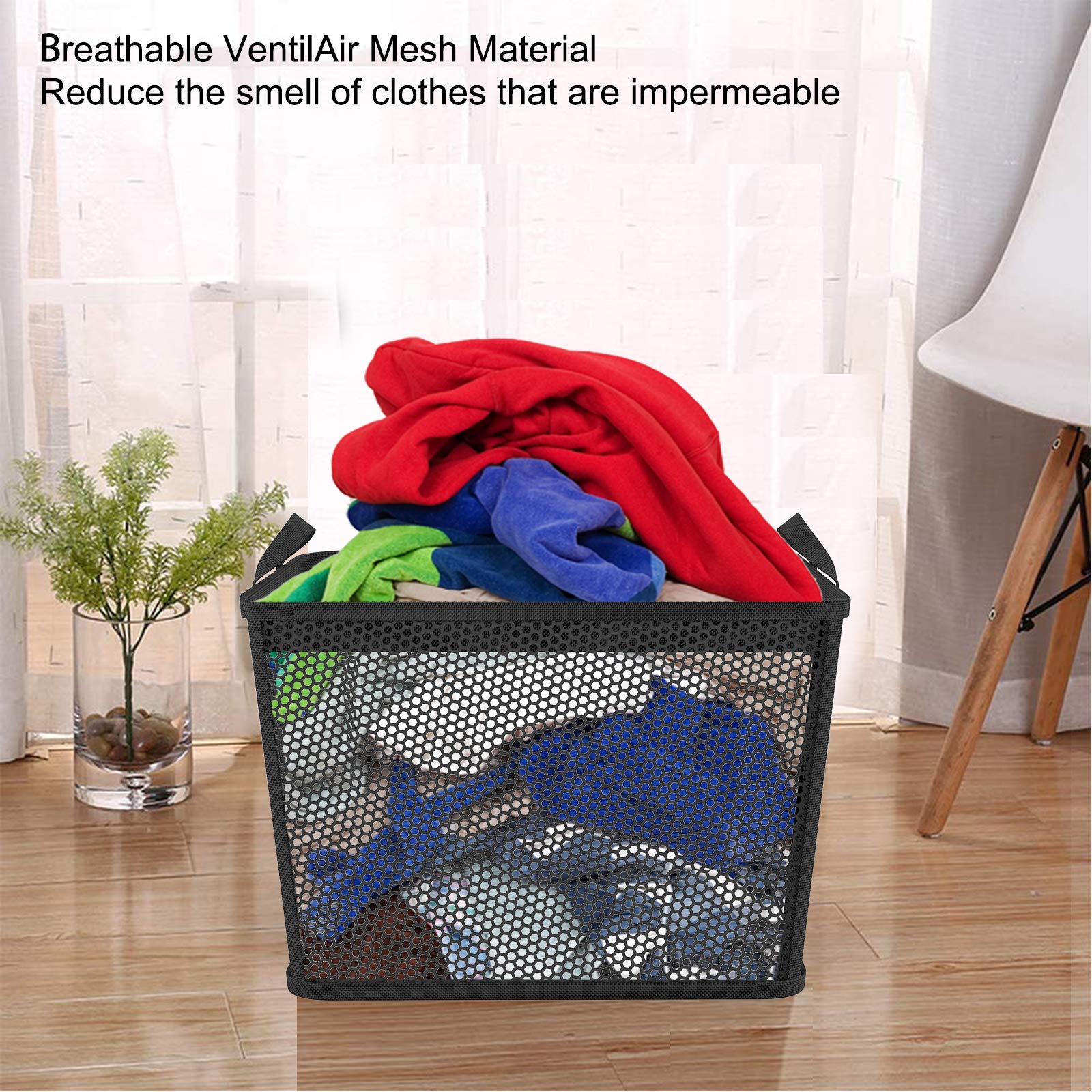 Npet 27L Laundry Basket Collapsible Laundry Hamper With Peva Waterproof Material Clothes Bag Storage Basket Bin For Laundry,Bedr