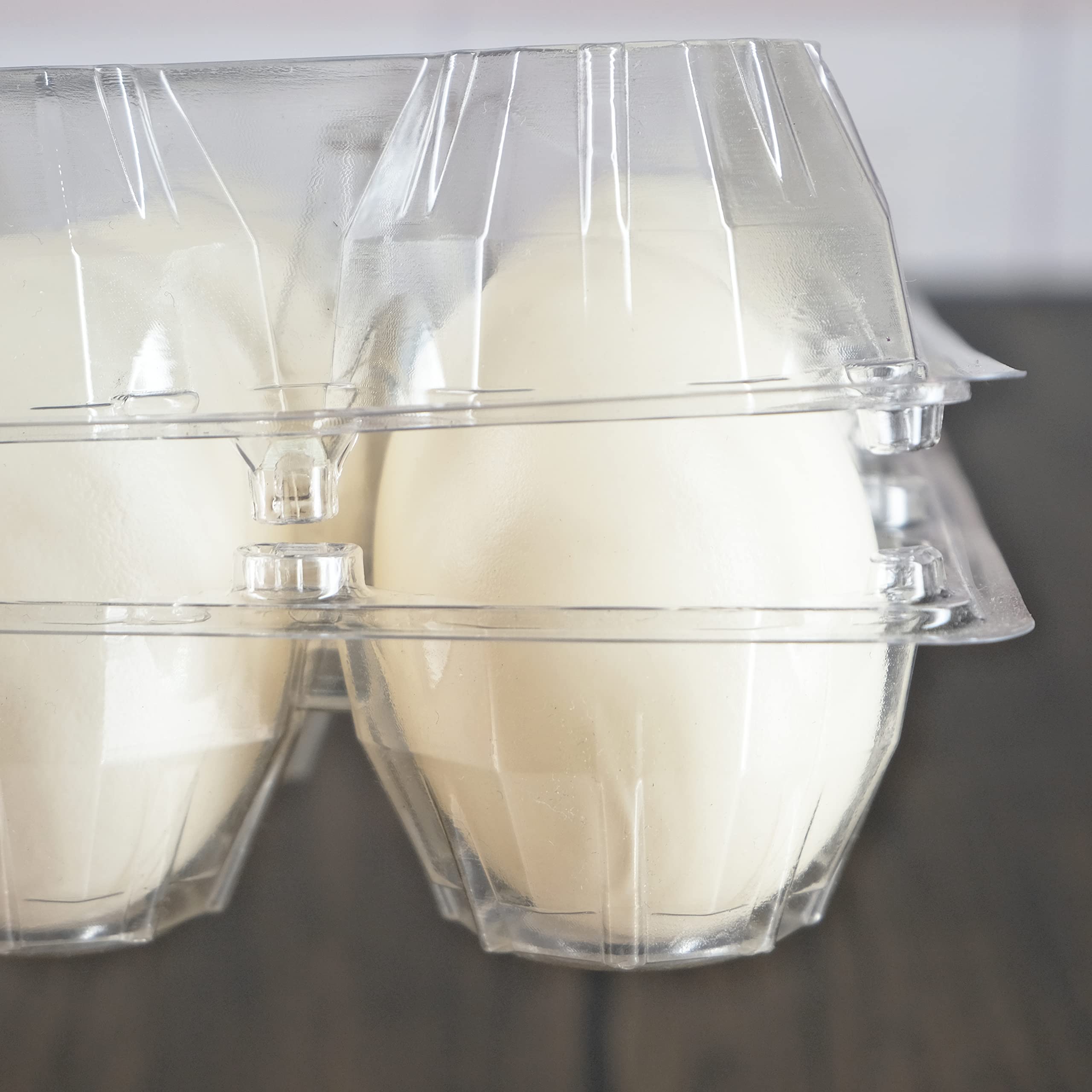 BULKBUY Egg Cartons 40 Packs, Clear Eco-friendly Plastic Blank Egg Cartons with Free Labels, Holds up to 12 Duck Eggs Securely,