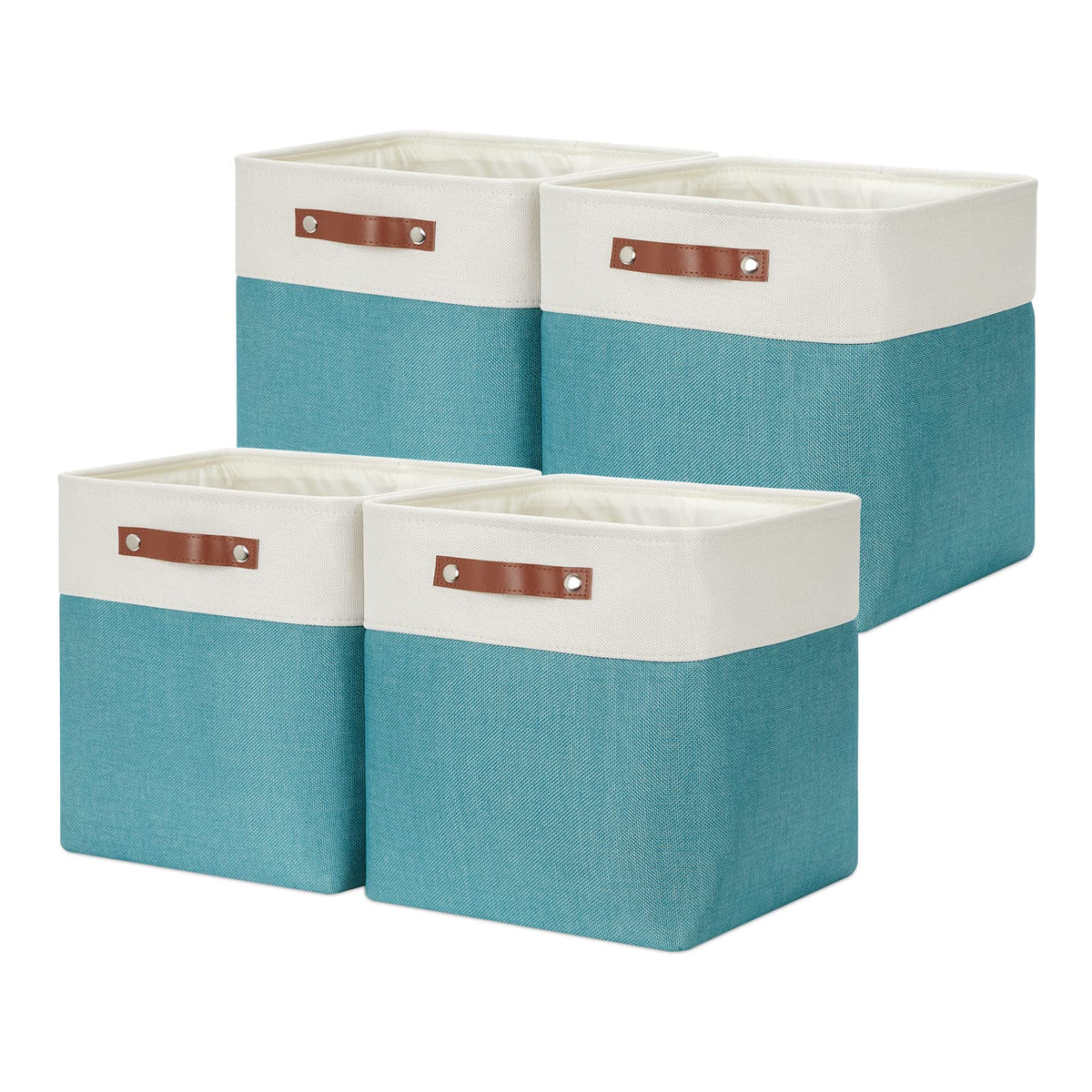 Dullemelo Square Storage Cubes Baskets For Gifts Empty, 12 Inch Cube Stroage Bins Linen Closet Organizers And Storage Baskets Fo