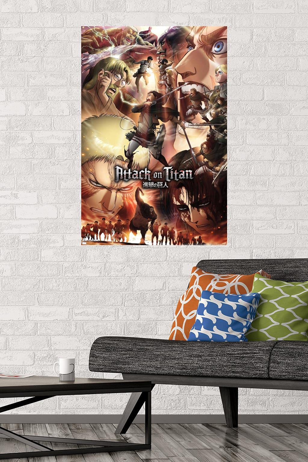 Trends International Attack On Titan: Season 3 - Key Art Wall Poster, 22.37'' X 34.00'', Premium Unframed Version