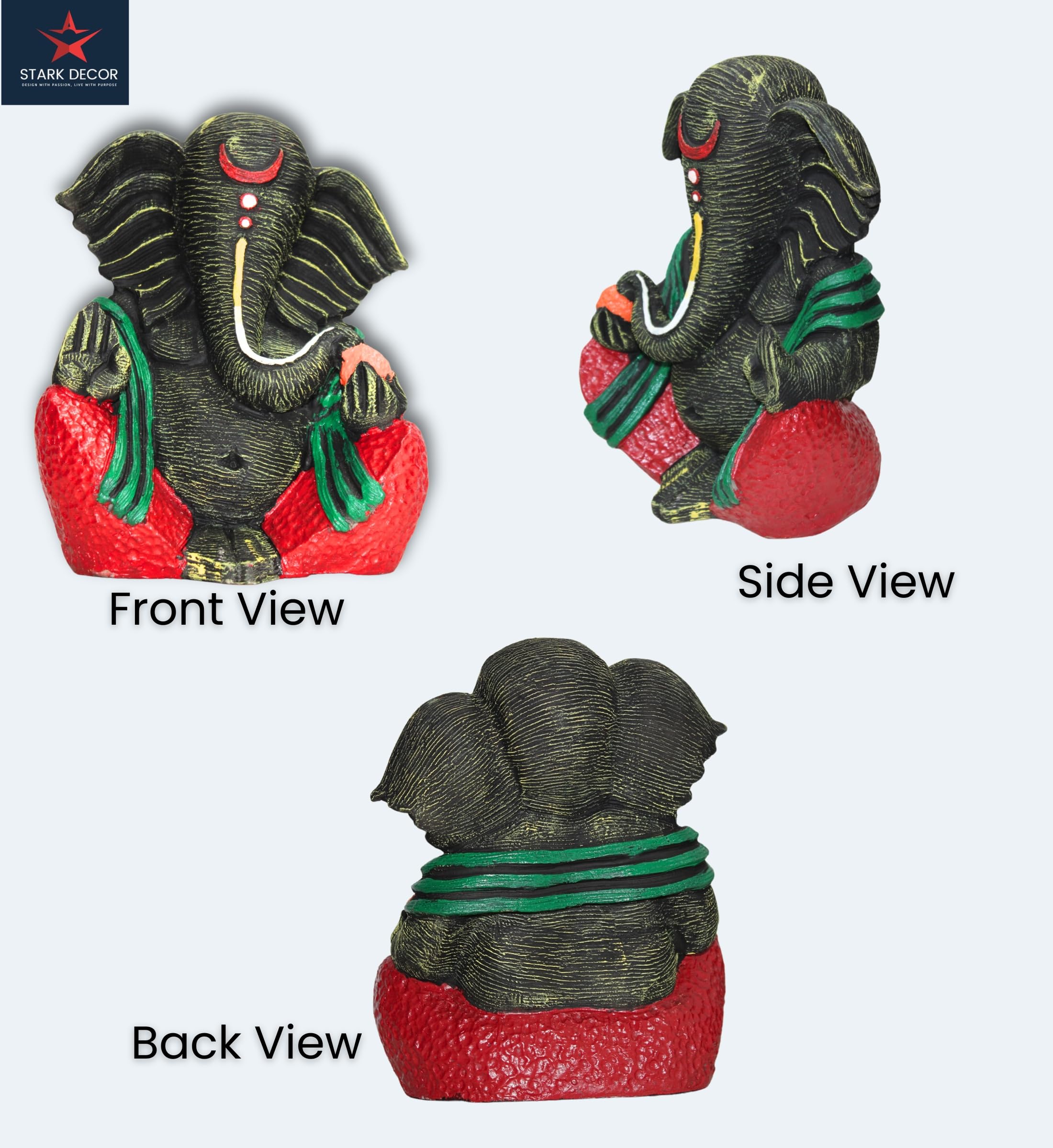 Stark Dcor Noble Ganesh Embrace Baseganpati Idol For Home Decor Puja Lord Ganesh Statue Gift For Office Desk Puja Room Figurine