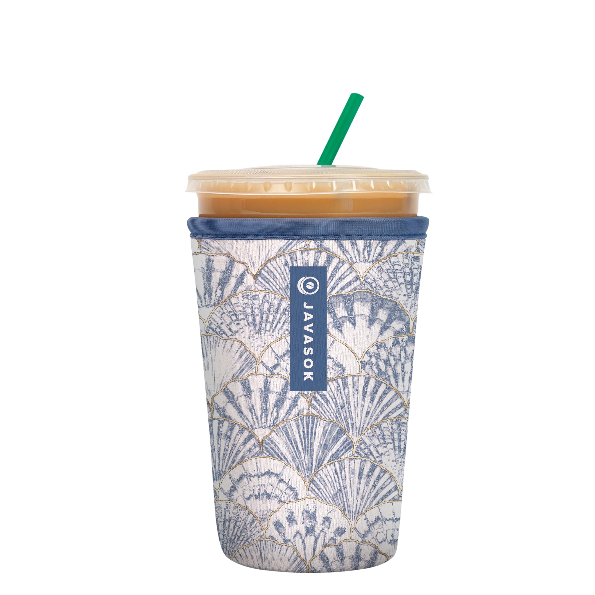 Sok It JavaSok Iced Coffee & Cold Soda Insulated Neoprene Cup Sleeve (Shore Thing, Medium: 22-28oz)