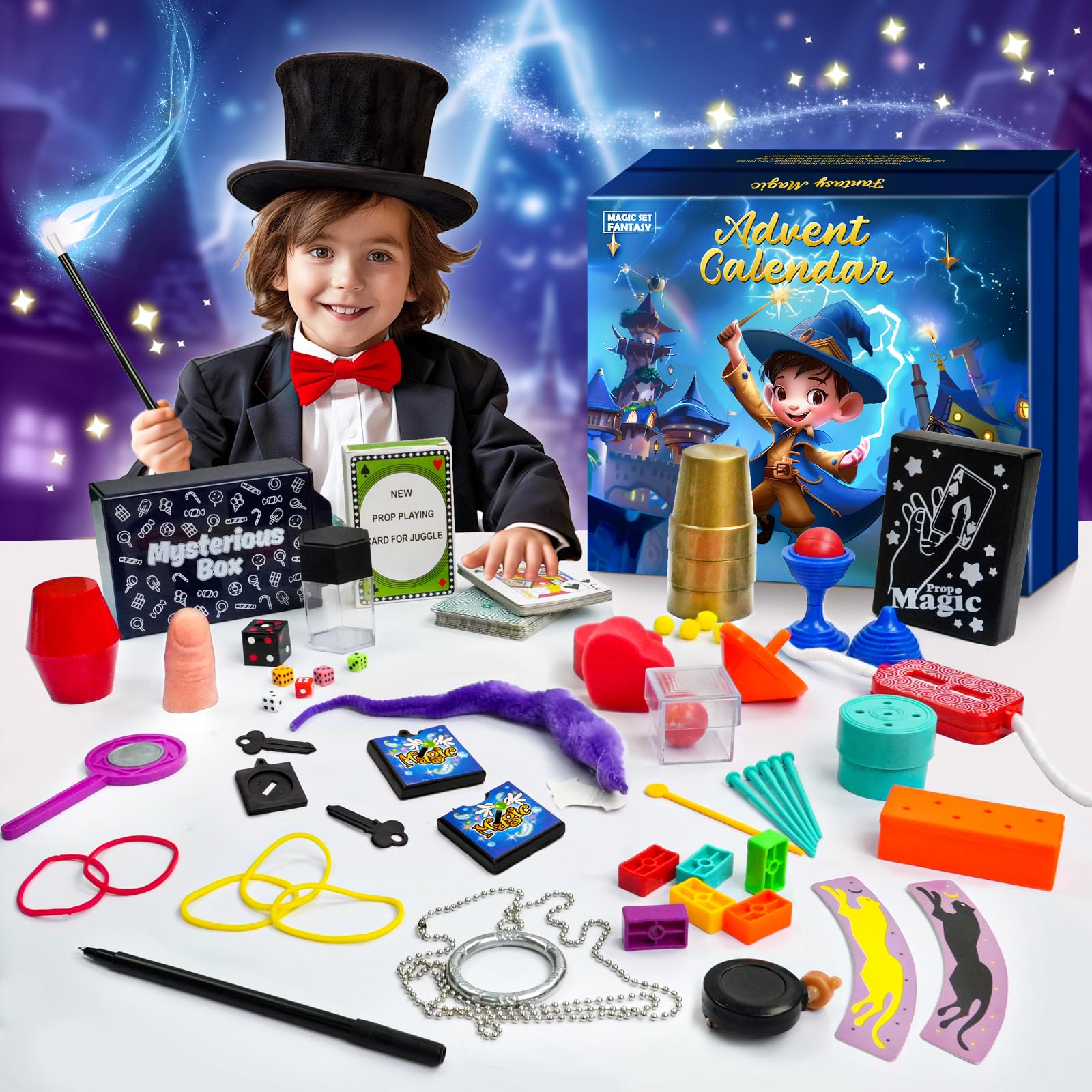 Advent Calendar 2025 Magic Set Tricks Toys for Kids to Perform with Video S-T-E-M Gifts for 8-12 Age Teen Boys and Girls Christm