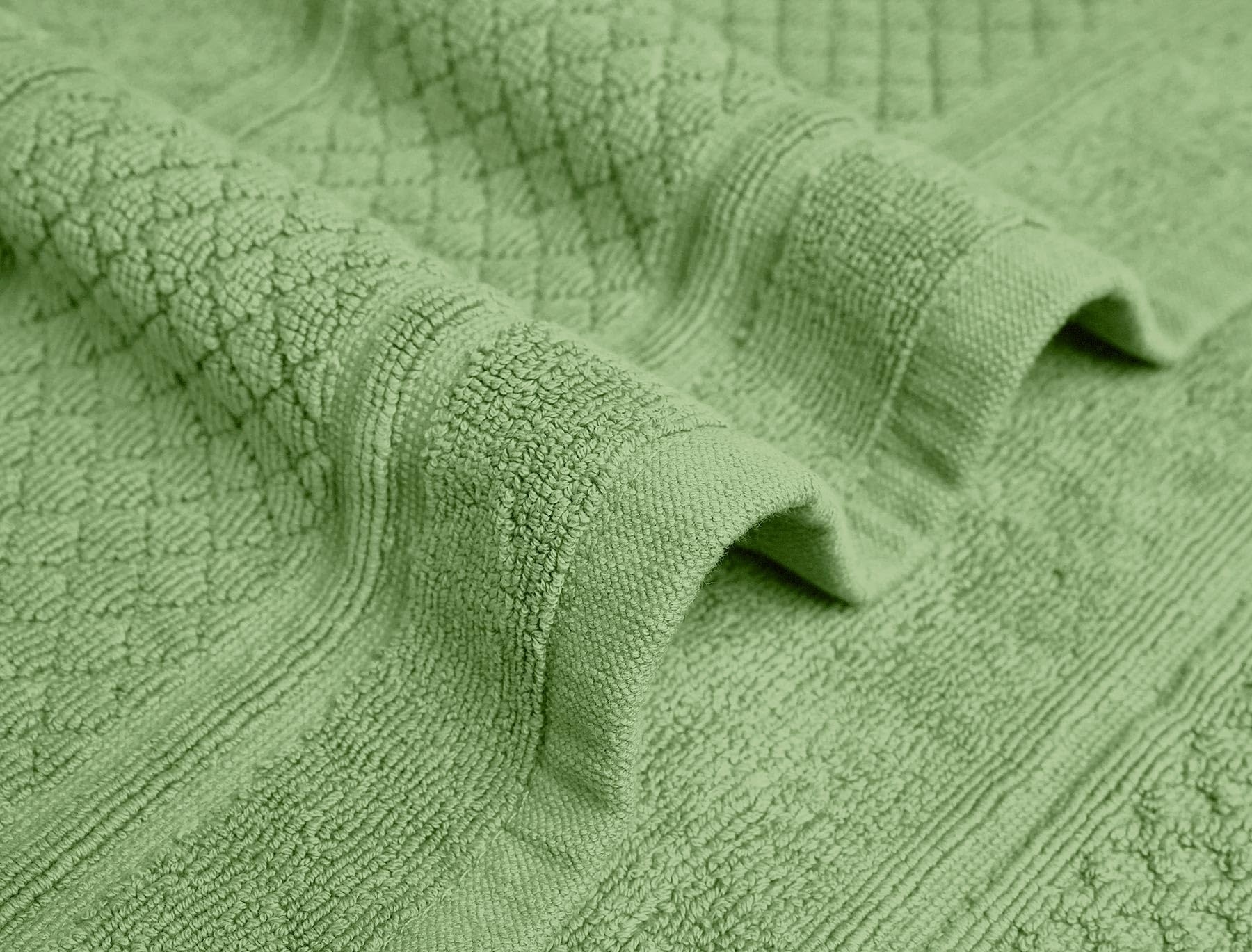 Avalon Bath Mats for Bathroom - Absorbent Bathroom Mats Quick Dry Bath Mat - 100% Cotton Bath Mats Soft Bathroom Floor Mat - Green Bath Mat Absorbent Bath Mat Set of 2 (22x34 Inches)