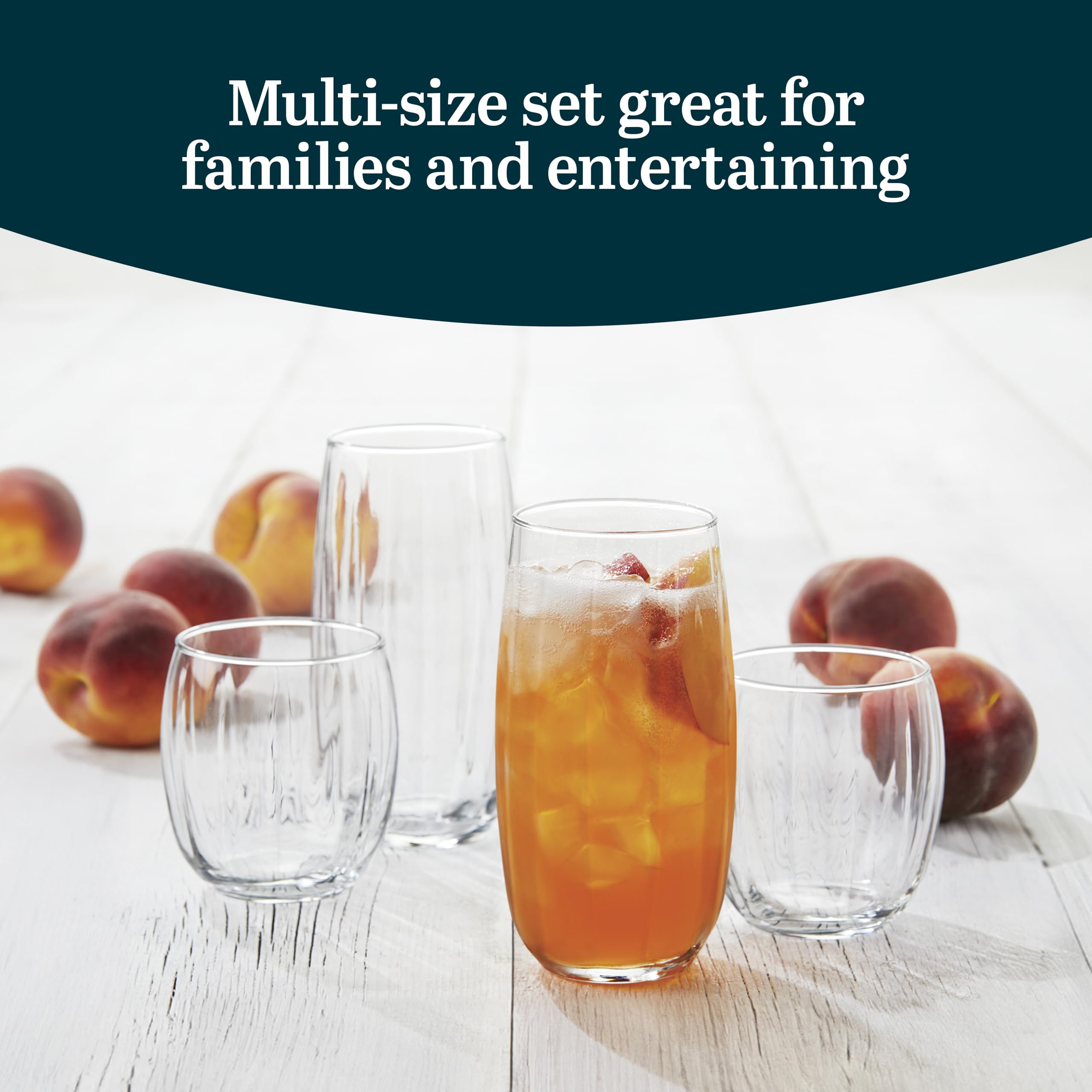 Libbey Samba 16-Piece Tumbler And Rocks Glass Set