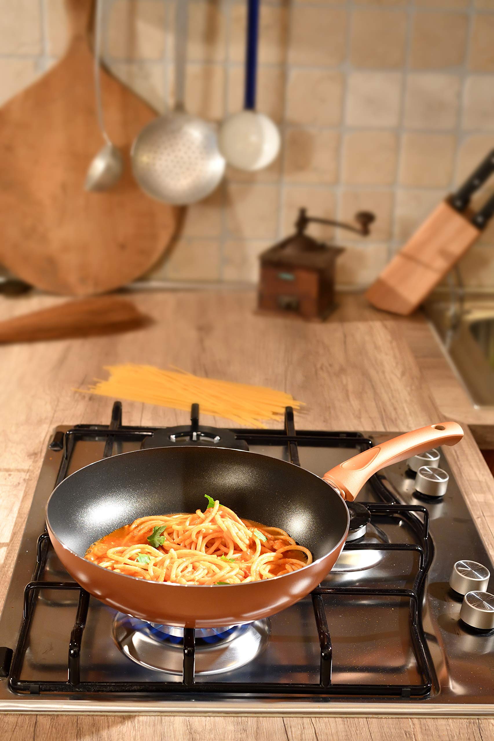 Ravelli Italia Linea 20 Non Stick Wok Stir Fry Pan, 11Inch