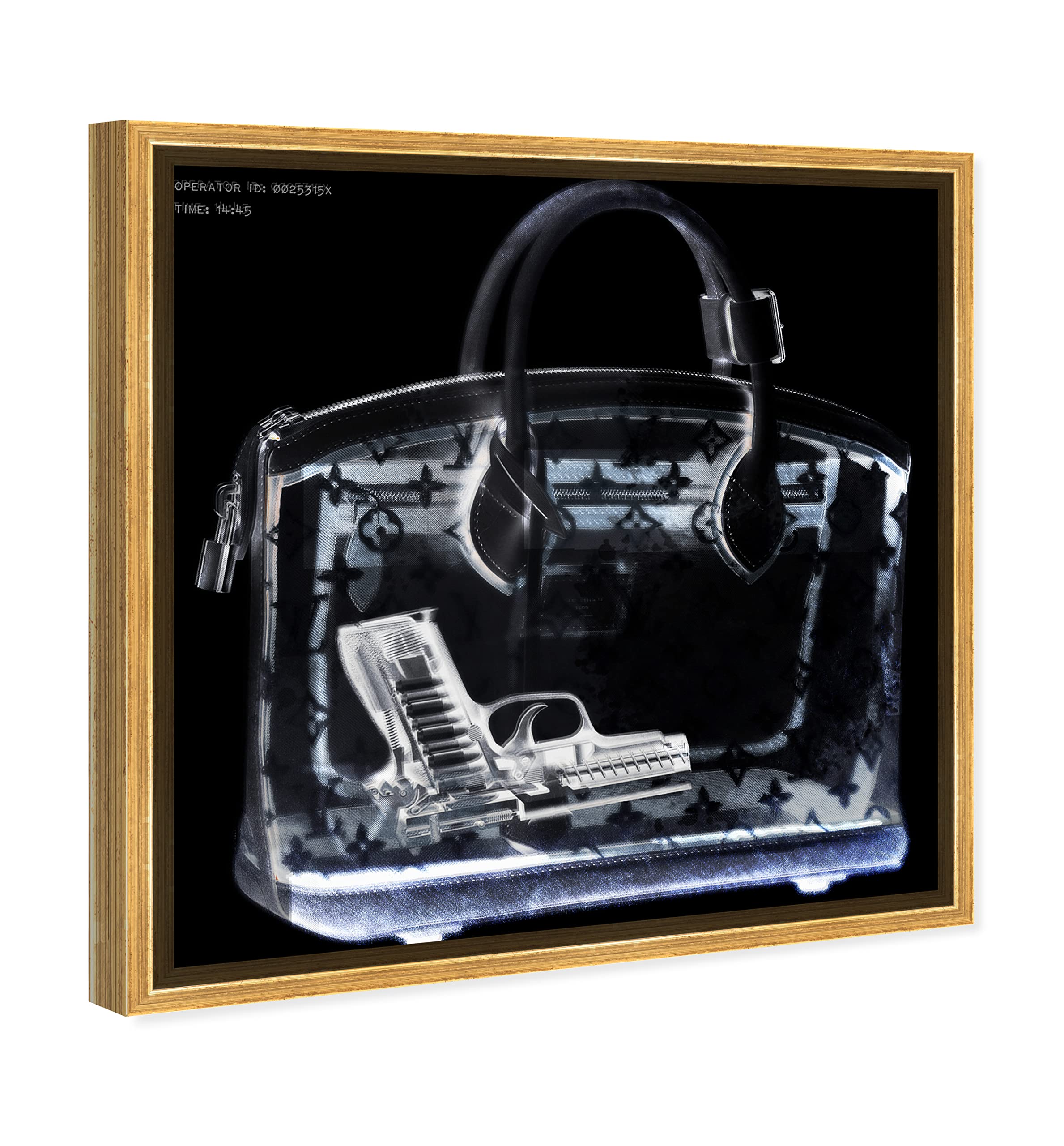 The Oliver Gal Artist Co. Fashion And Glam Wall Art Canvas Prints 'Couture X Ray' Handbags Home D  Cor, 12 In X 12 In, Black, Wh