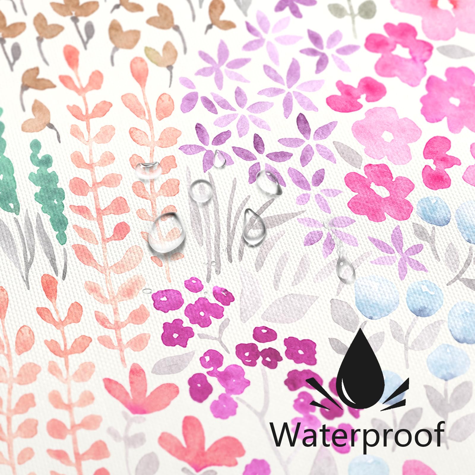 Mayzus Small Stall Shower Curtain 36 X 72 Inch, Half Narrow Cute Floral Shower Curtain For Bathroom, Hot Pink Wildflower Boho Co